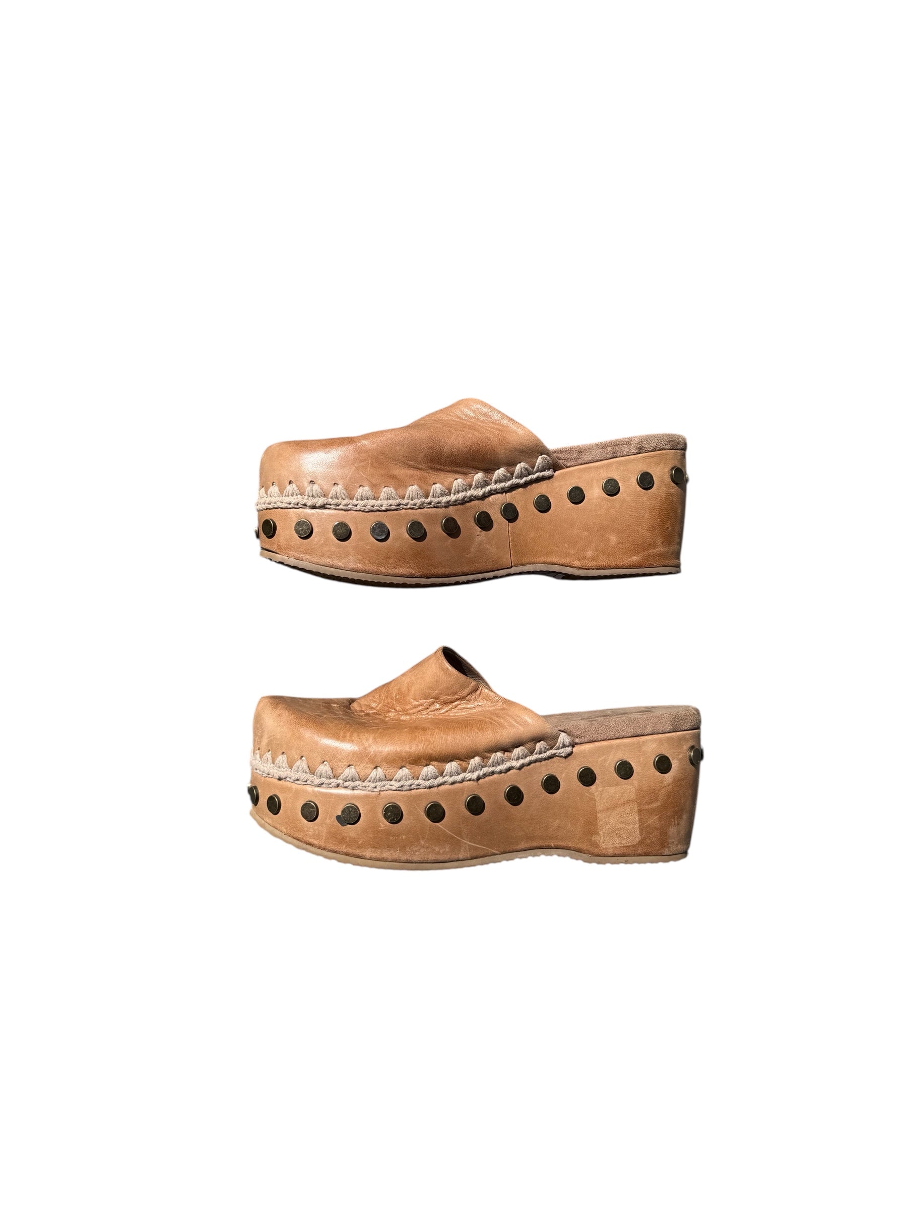Beige Mou Platform clog, 39