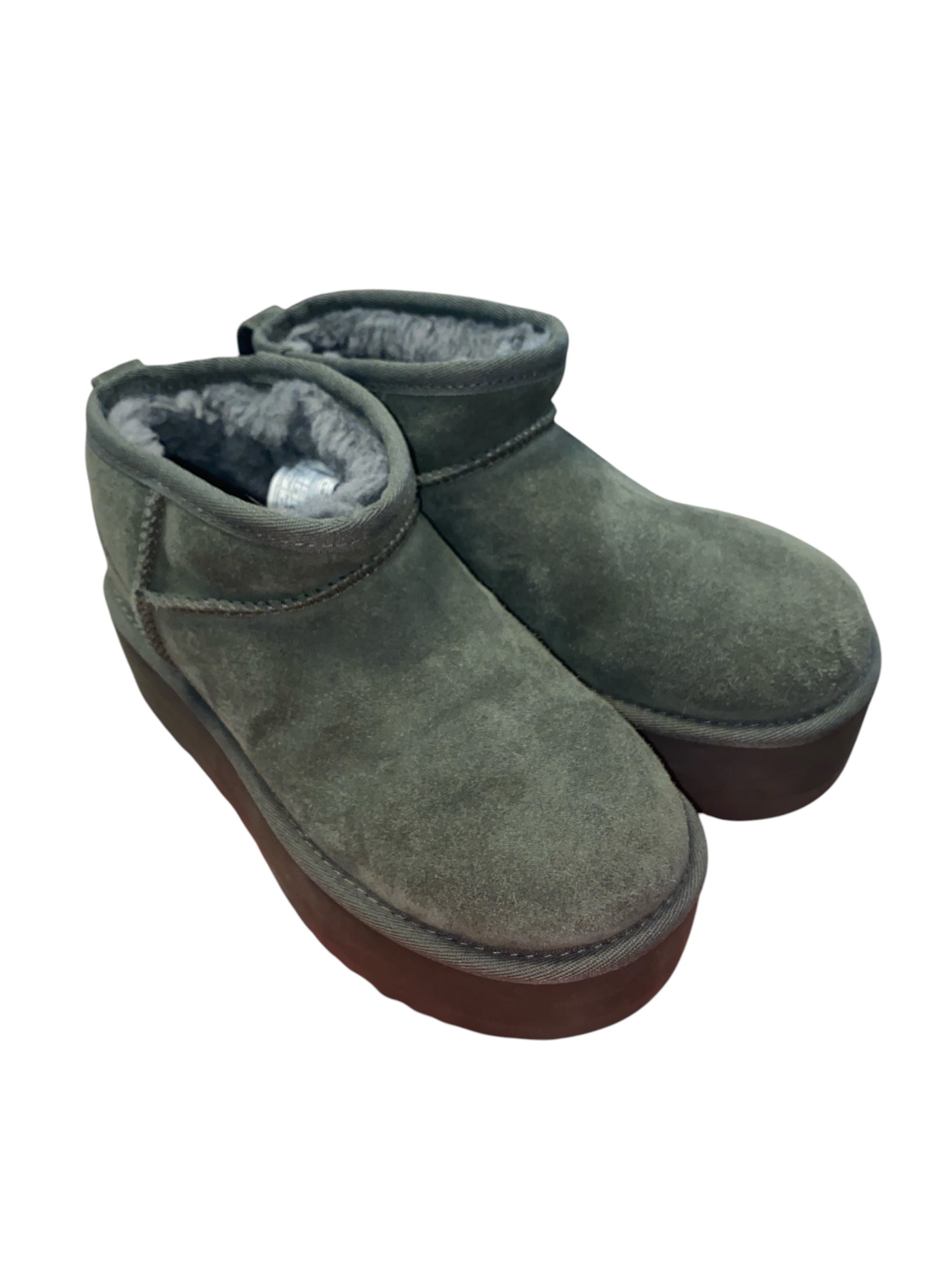 Dark green uggs platform ugg minis, 5