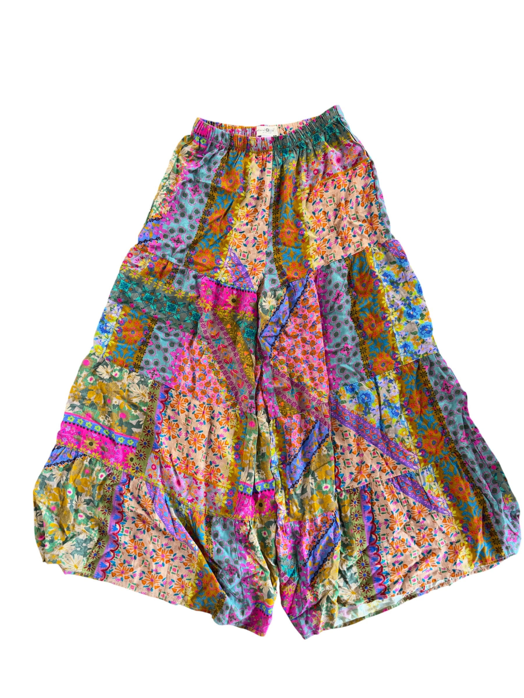 multi natural life multi pattern pants, sMALL