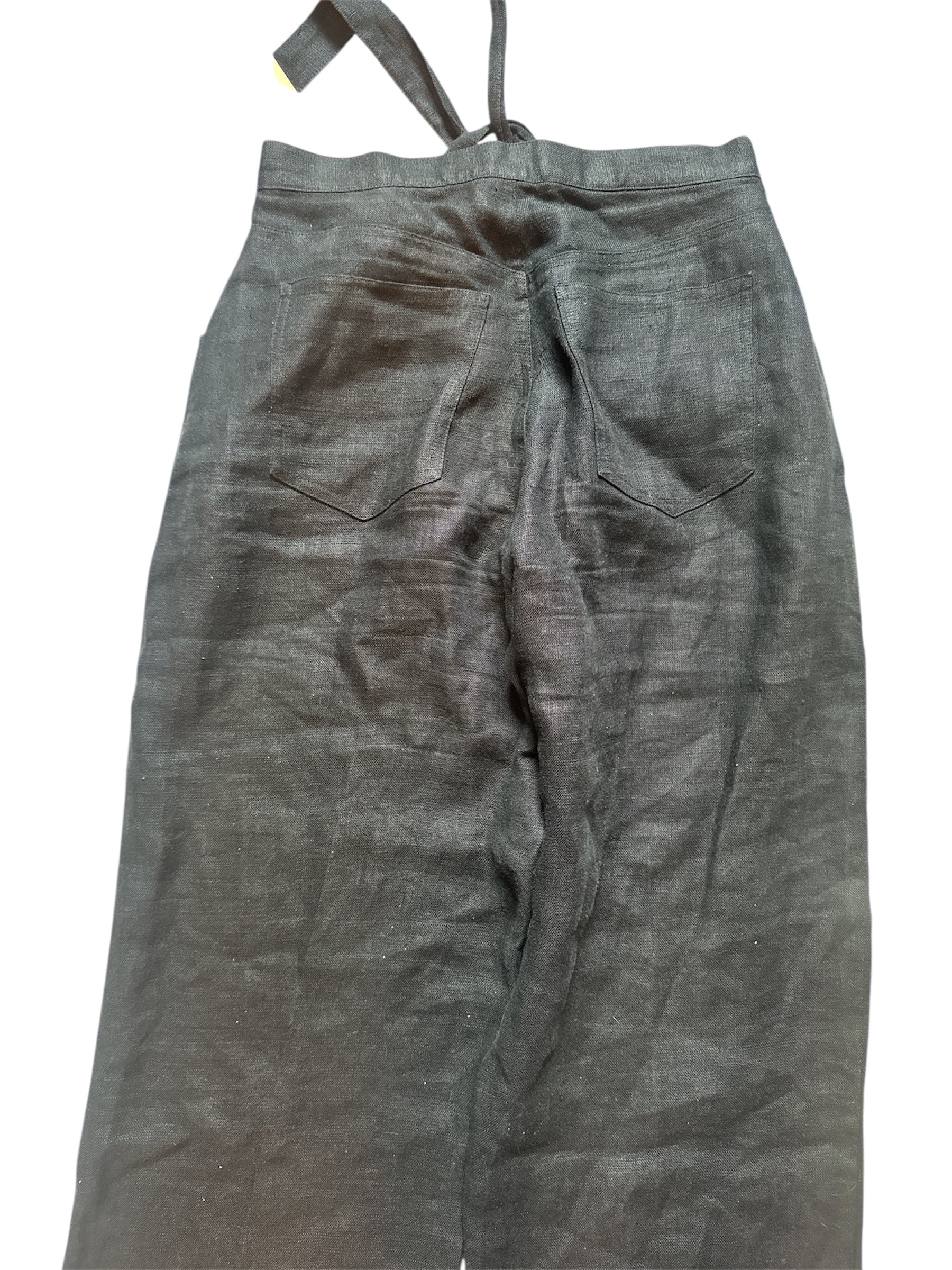 black banana republic linen paper bag pants, 2