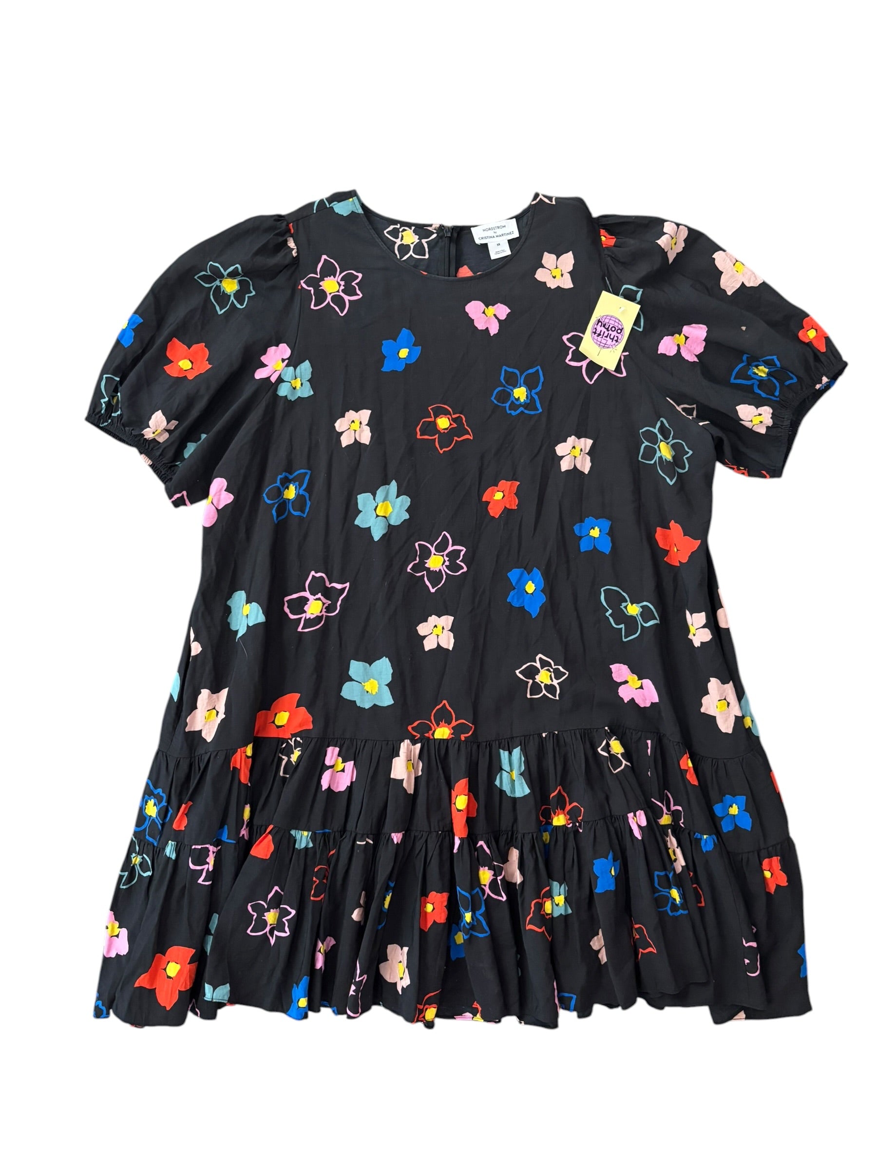 black blue red nordstrom floral dress, 3x