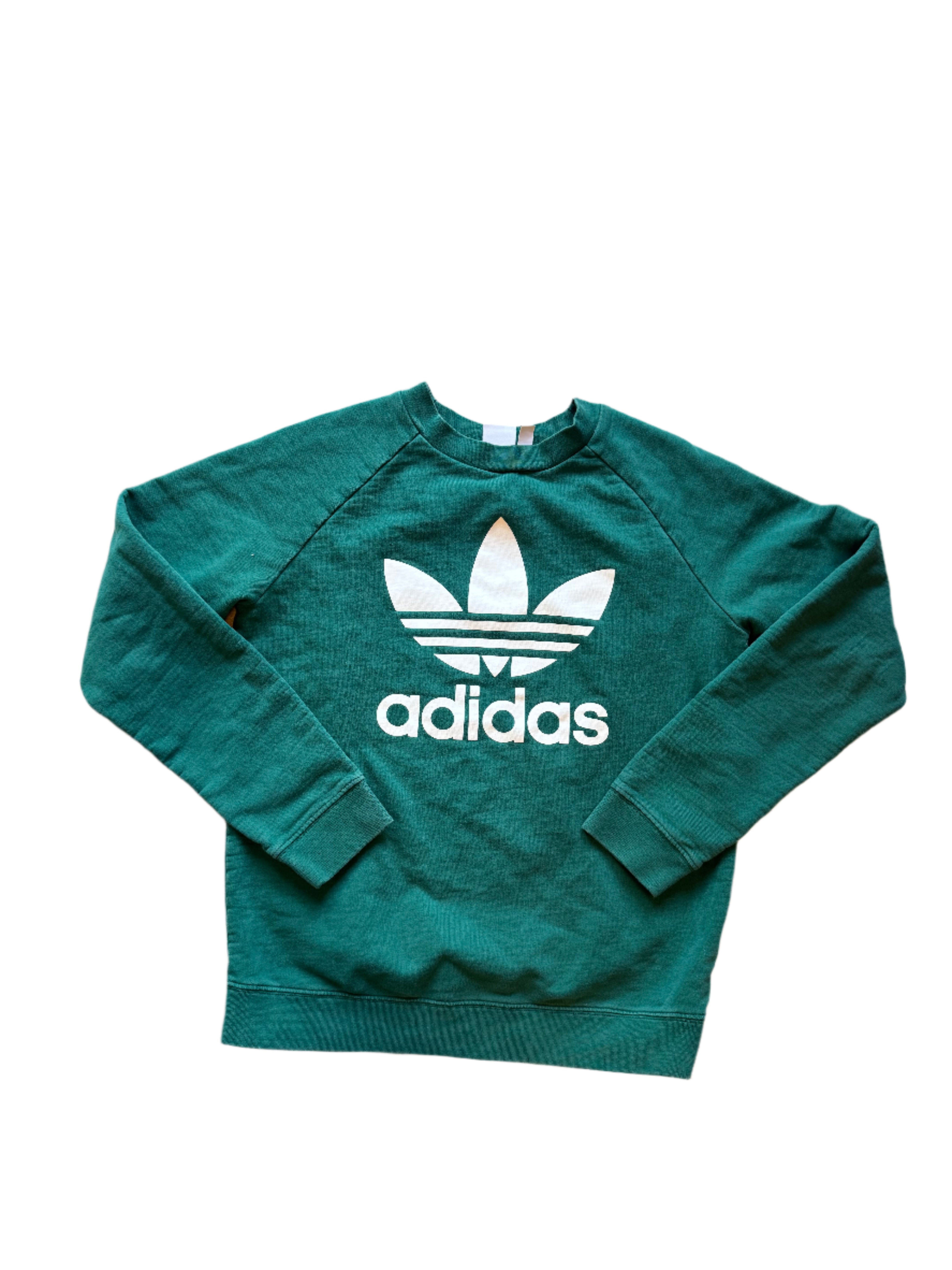 green adidas branded crew, m
