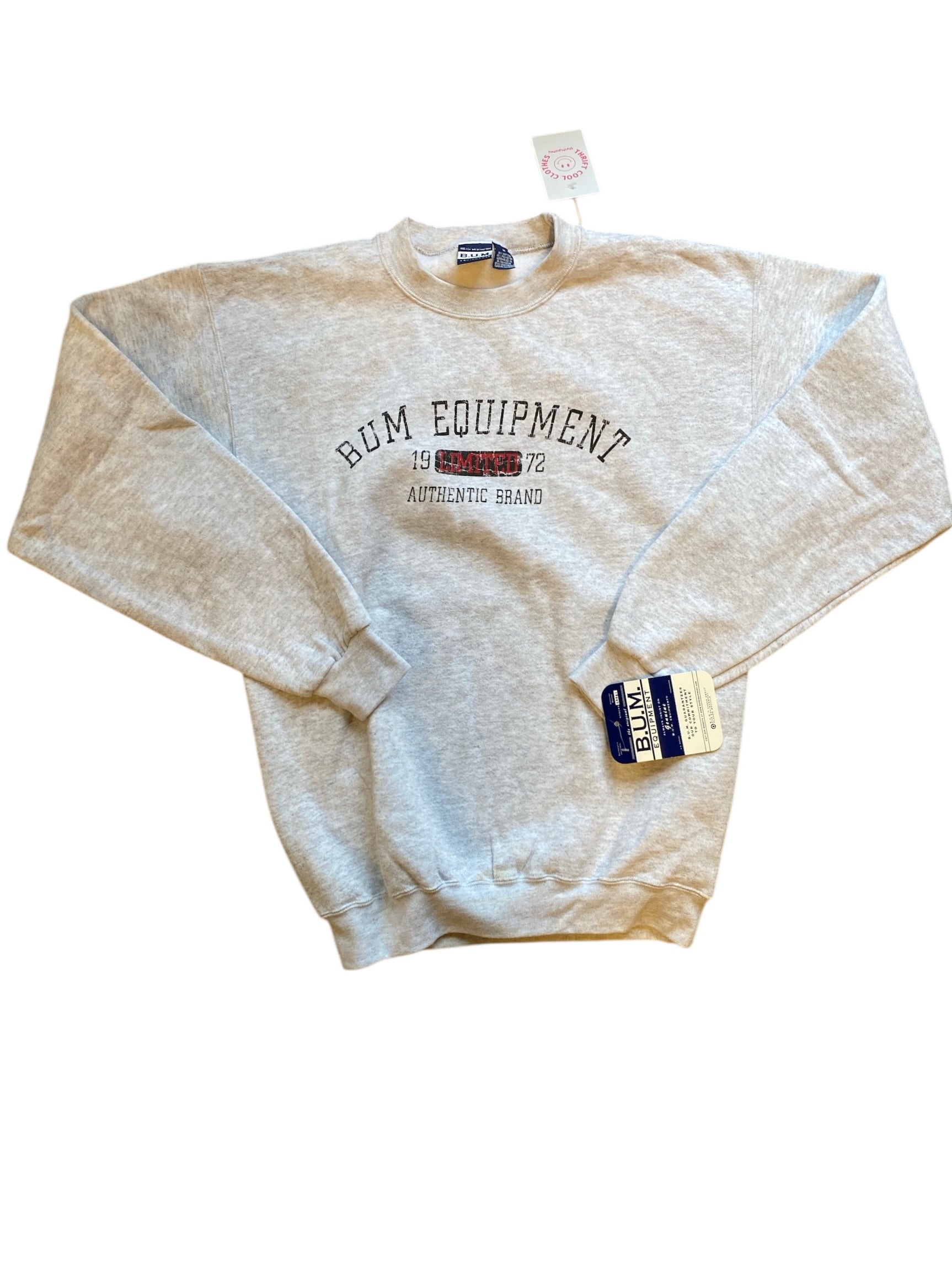 gray bum equipments DEADSTOCK branded crew, m