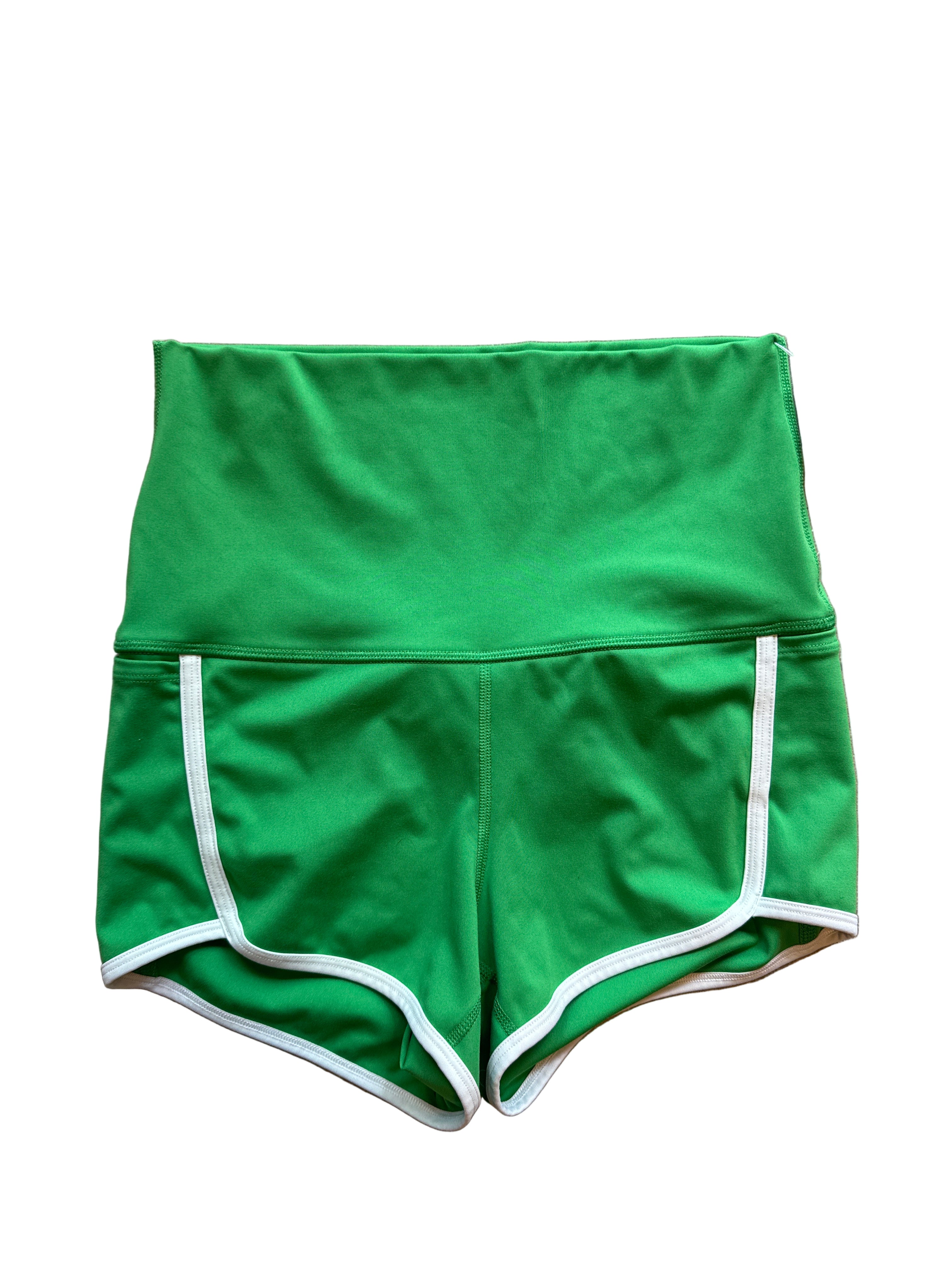 green free people high waist shorts, s