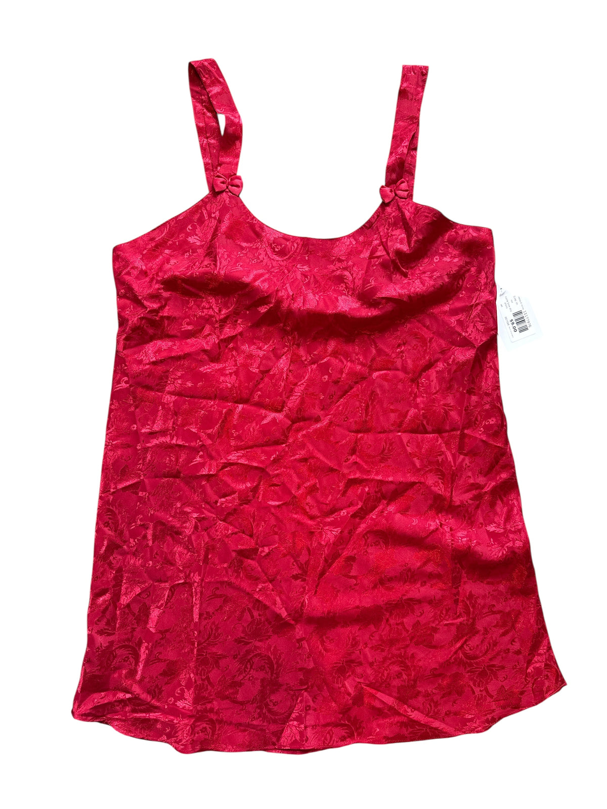 red contessa di roma silky pattern robe, m