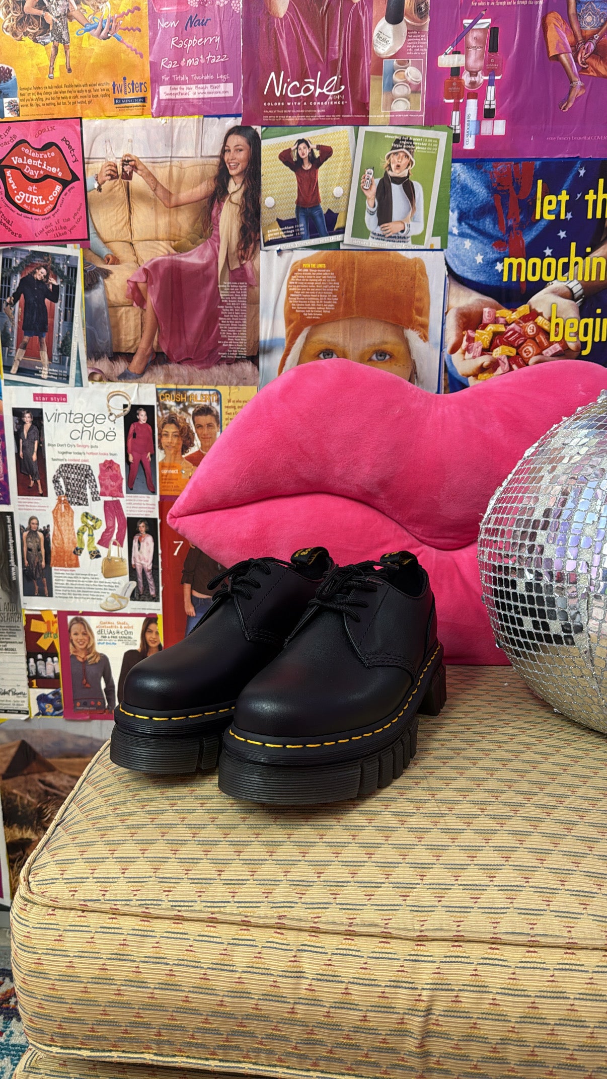 Black Dr marten Chunky platform oxford, 8