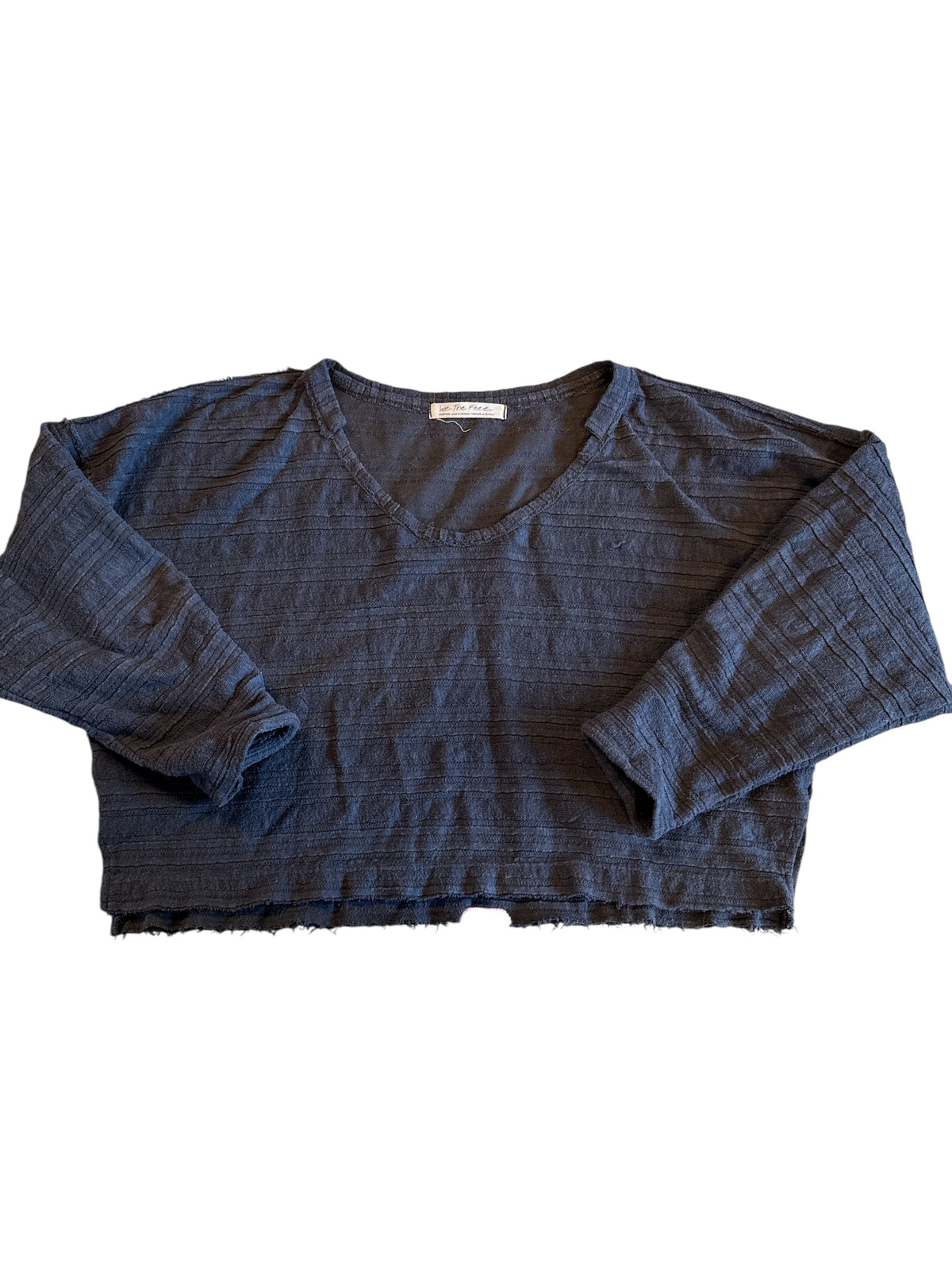 blue we the free striped top, m