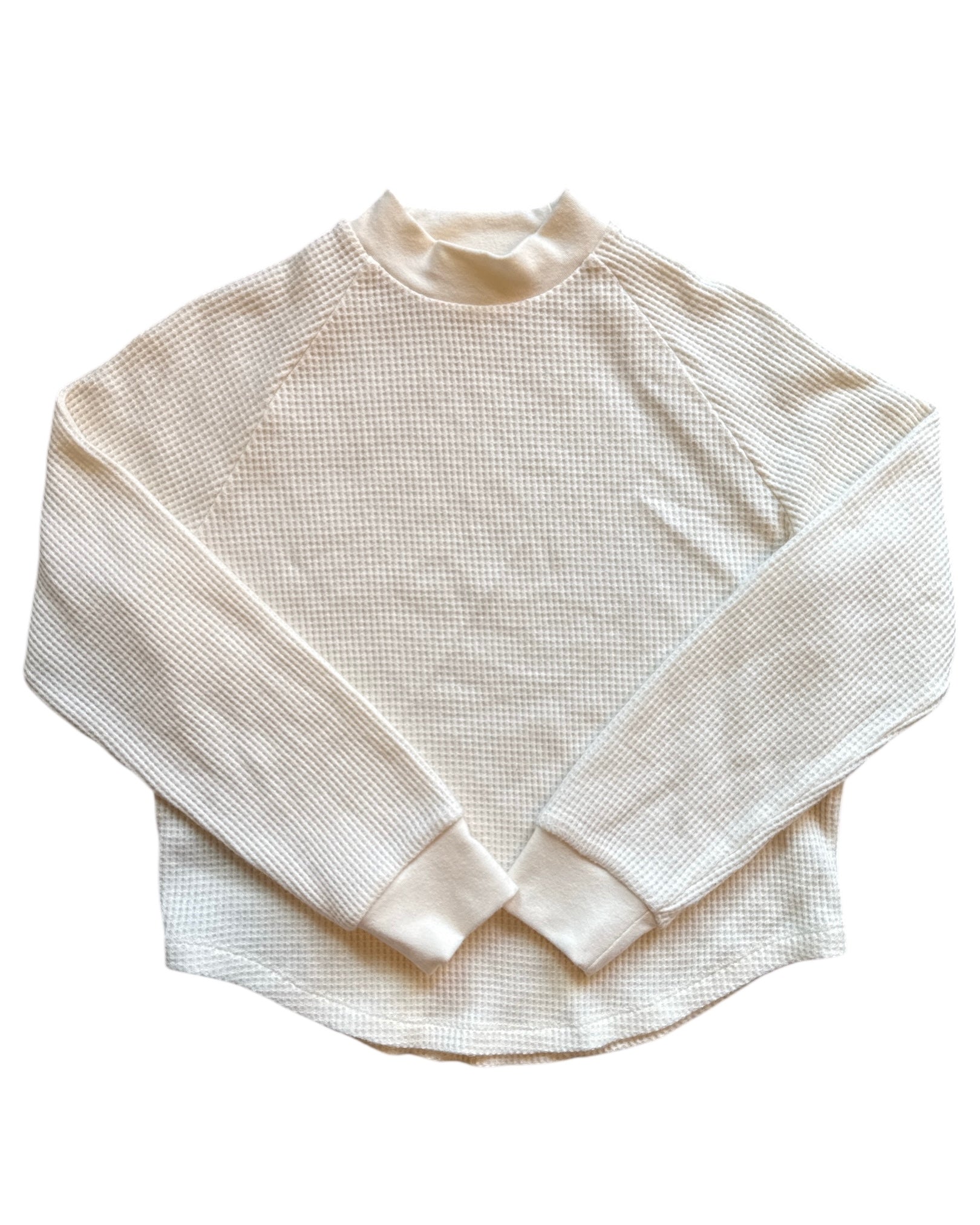 white madewell waffleknit ls, xs