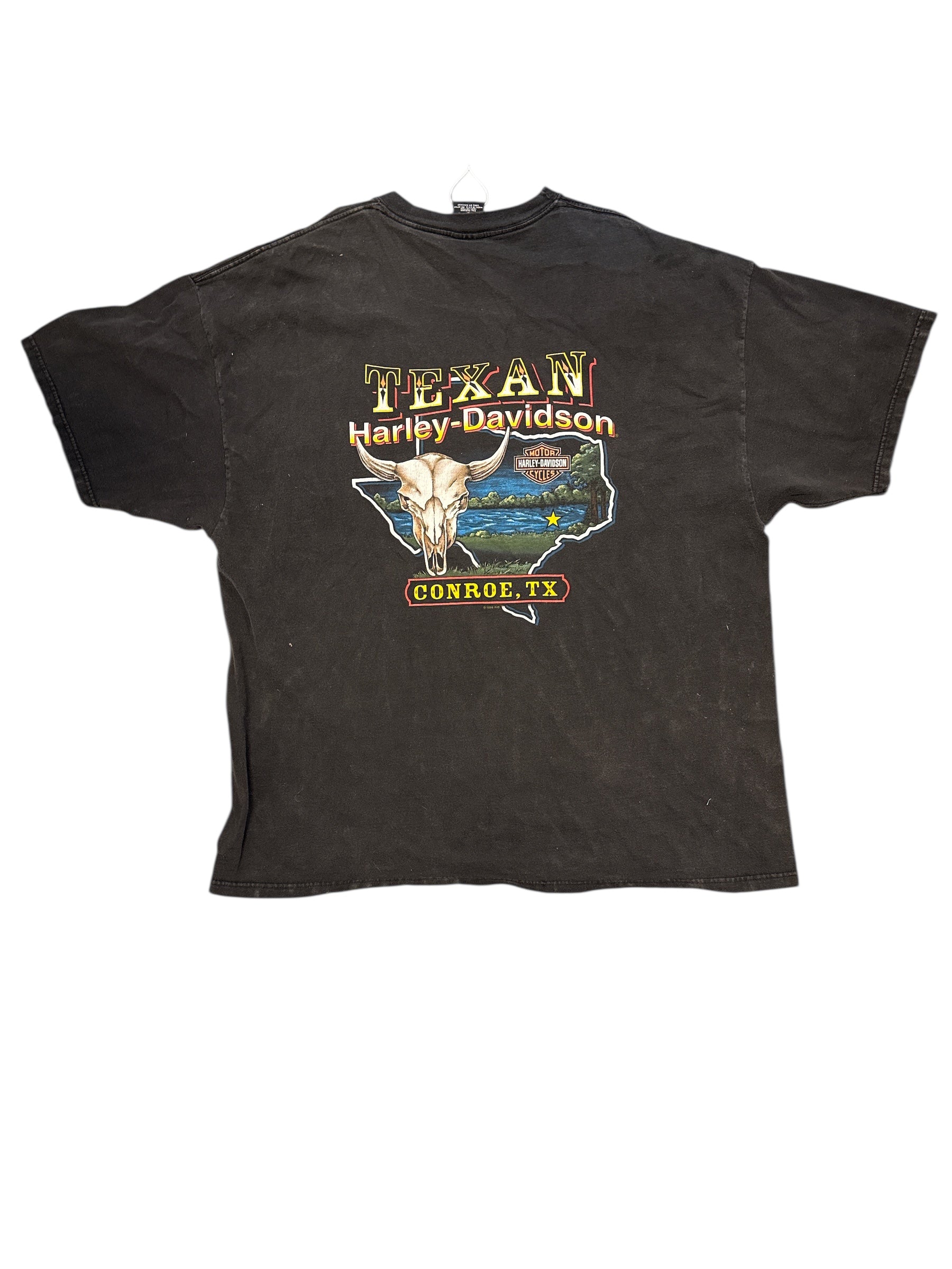 Black Harley Davidson Conroe tx tee, 3x