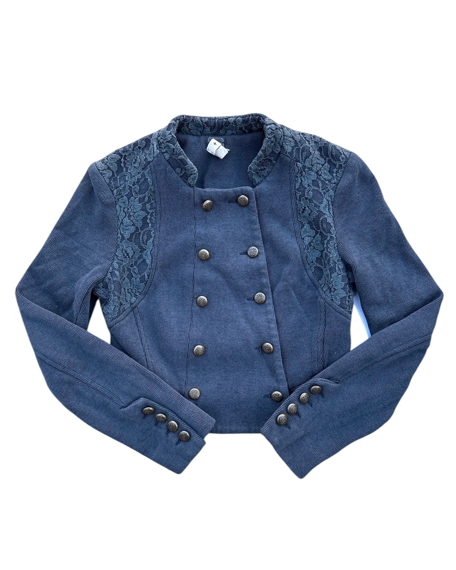 Gray Free people Structured lace jacket, 0