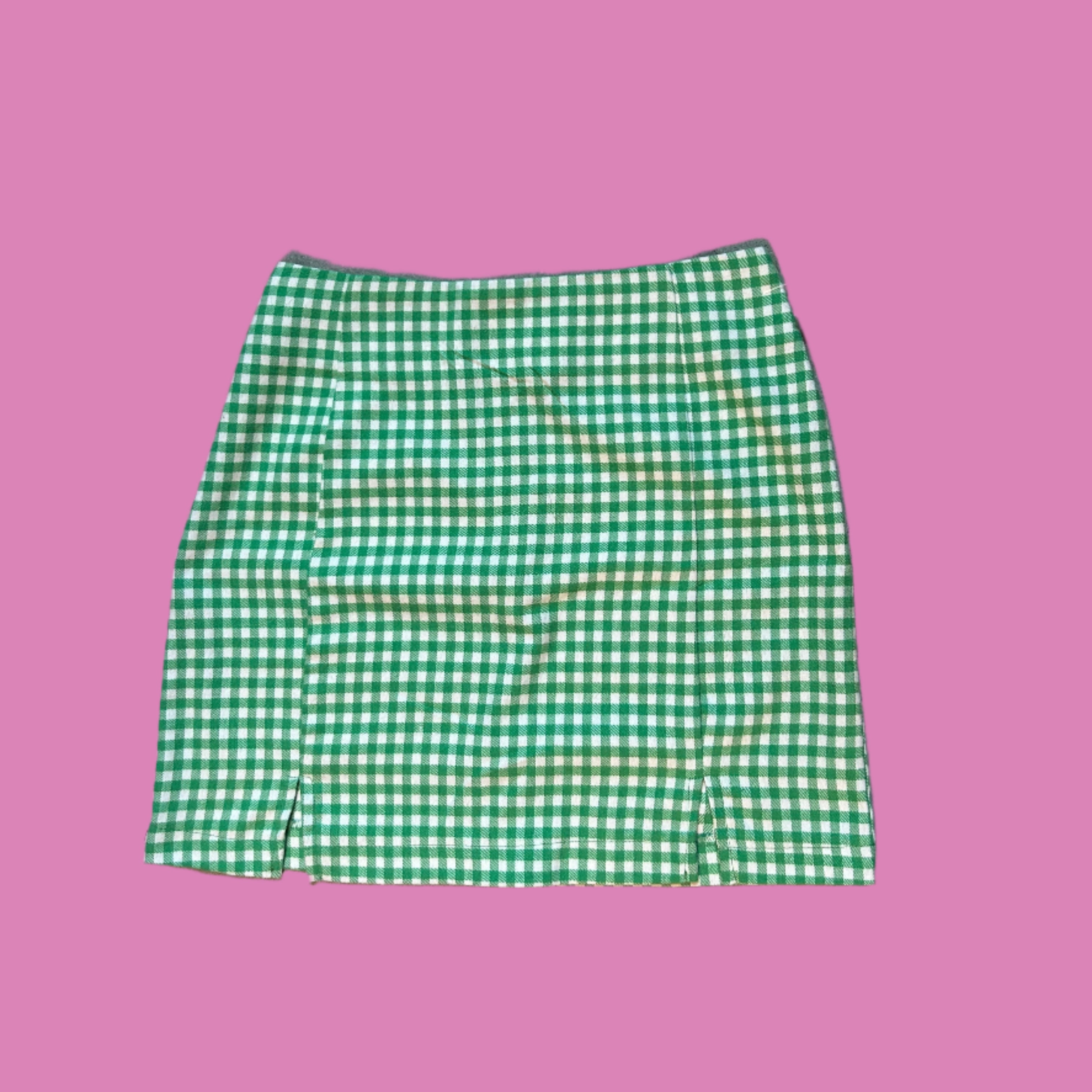 green love on a hanger gingham mini skirt, 7