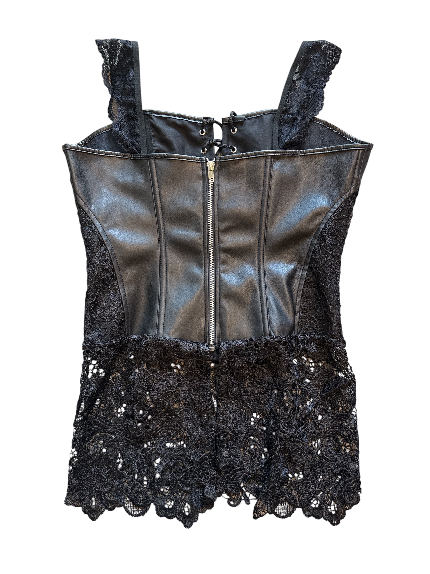 black  witchy corset top, L