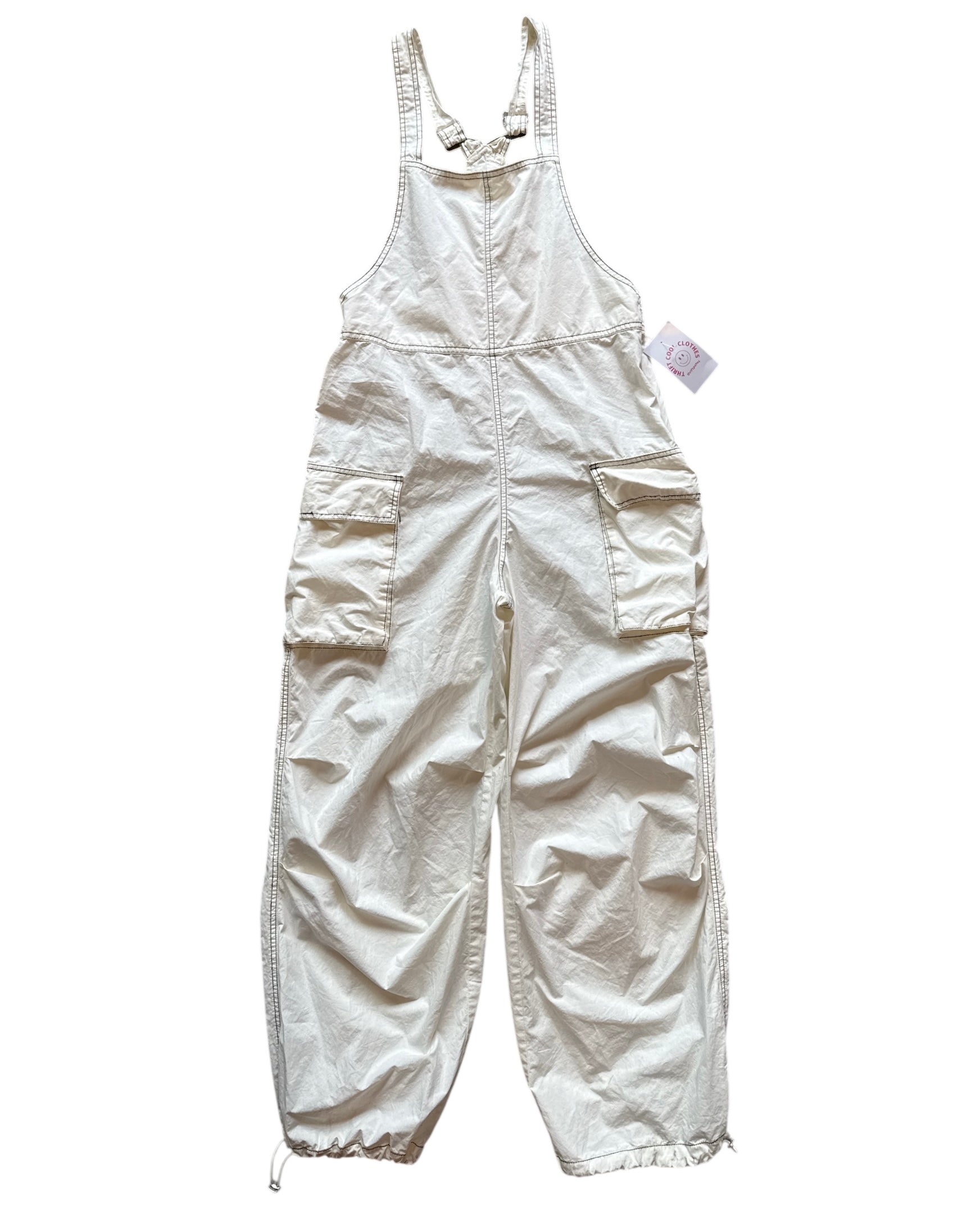 White black BDG Stitch lined overalls, S