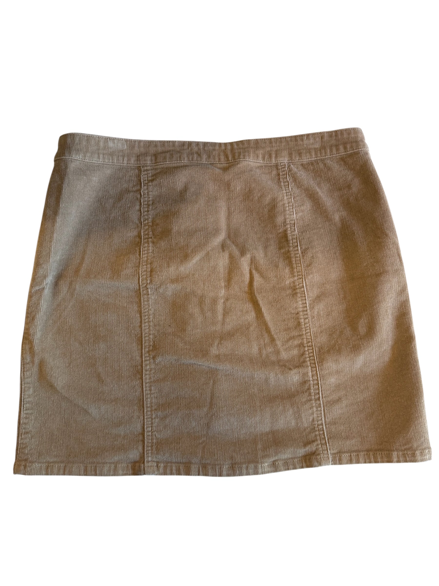 khaki blue spice cord button skirt, 13