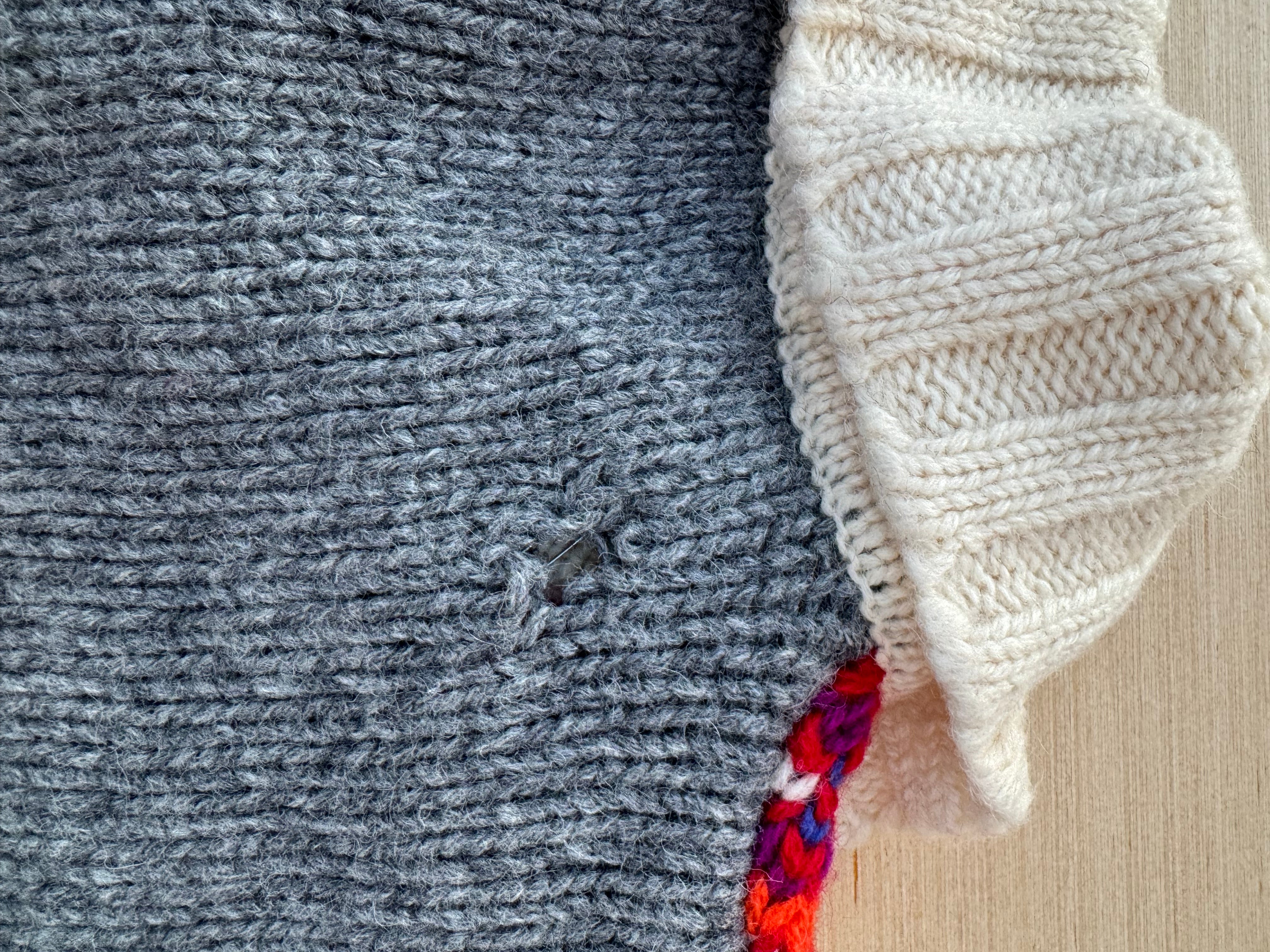 Grey Express Vtg 100% wool sweater, M (read description!)