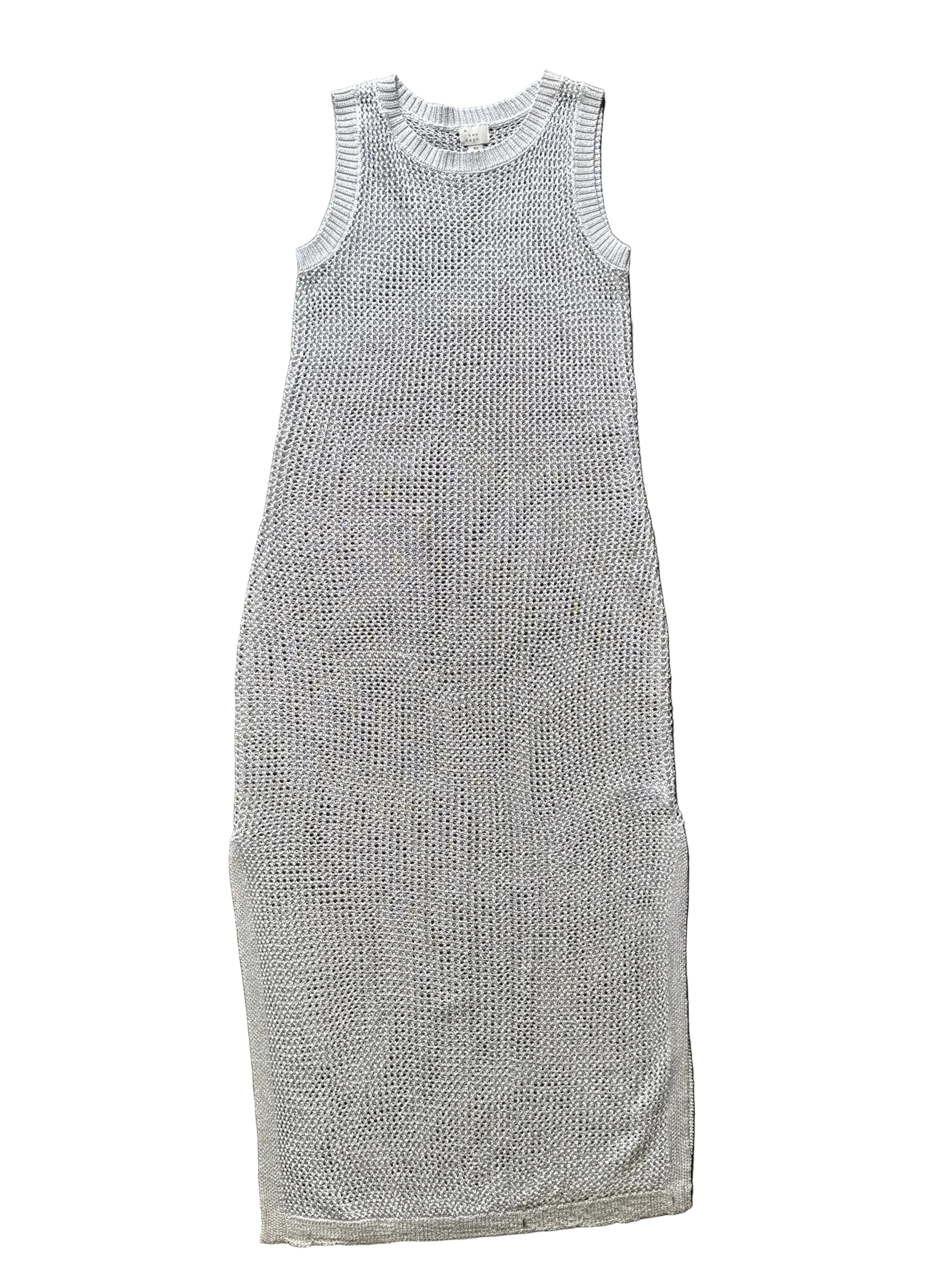 silver a new day crochet long dress, xs