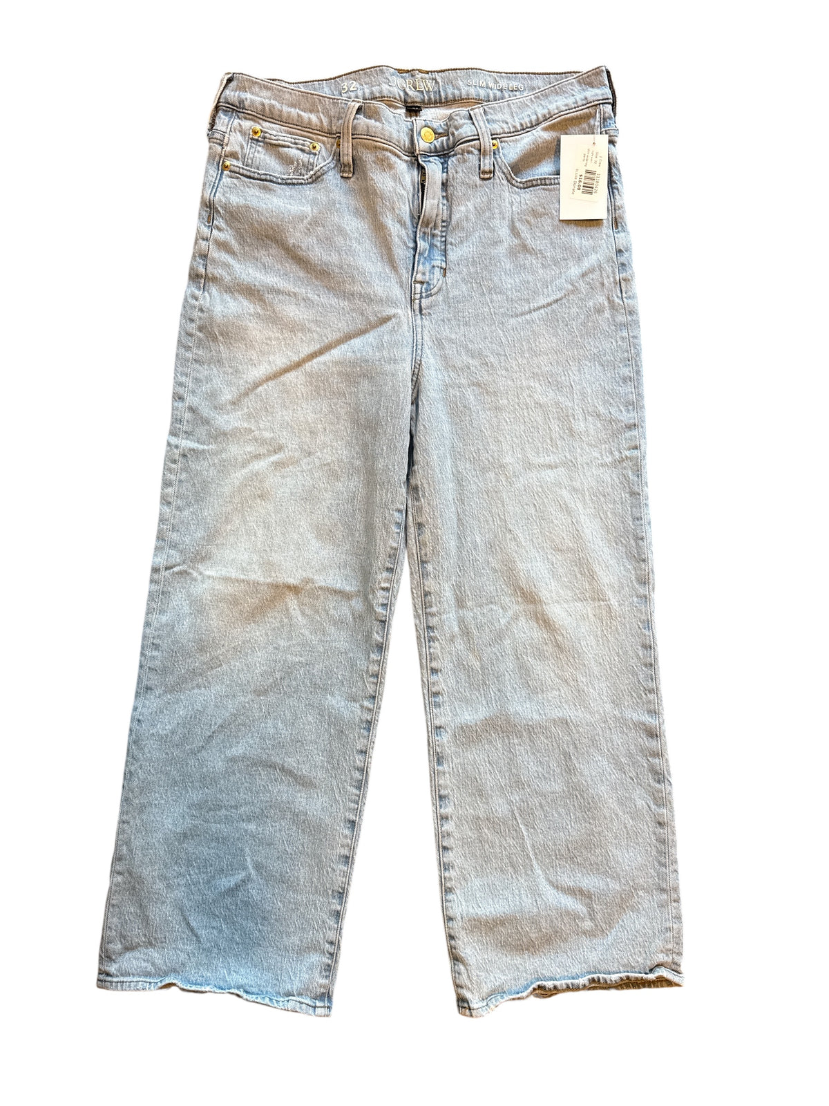Light wash J. Crew slim wide leg pants, 32