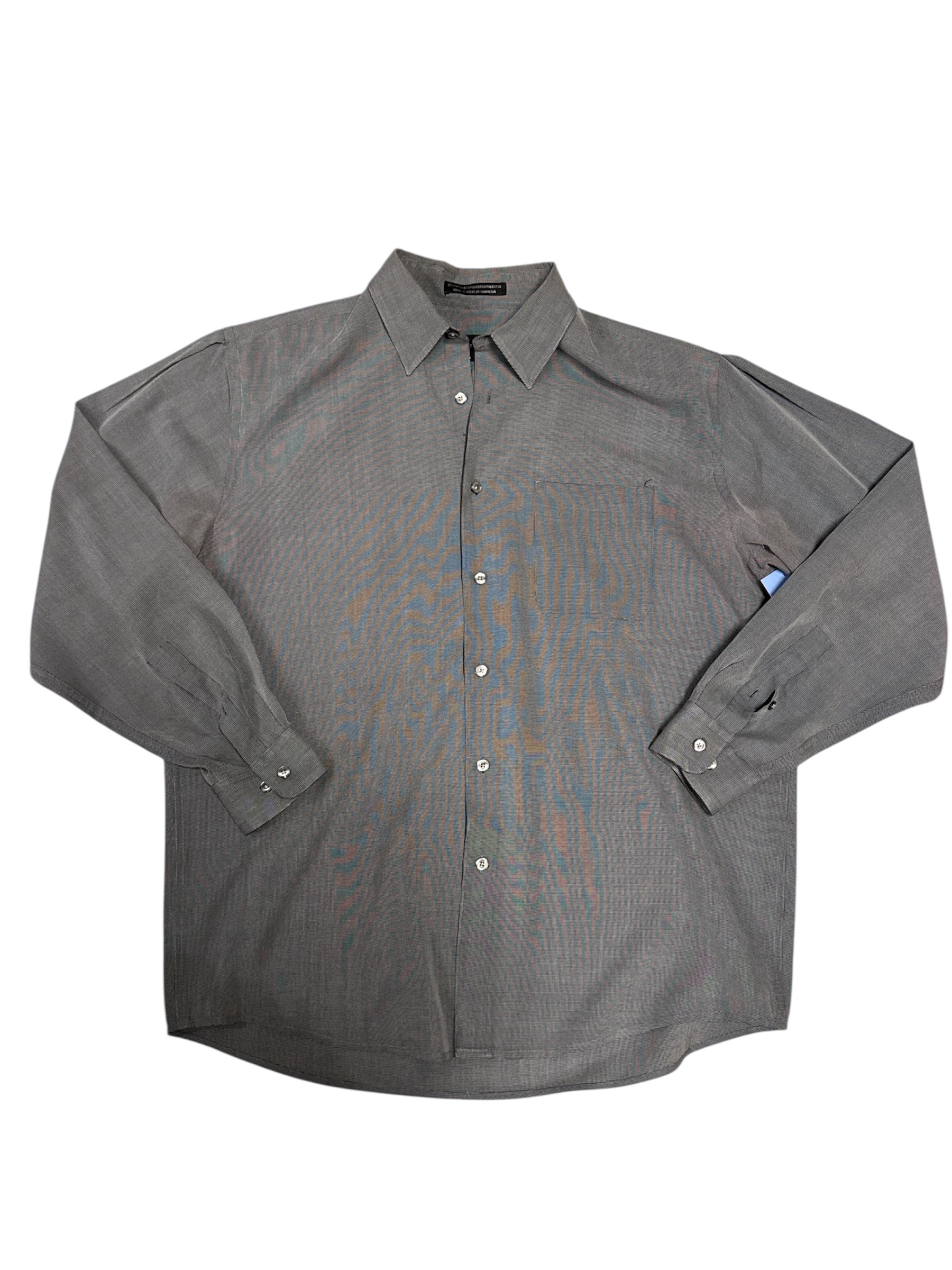 gray perry ellis portfolio button down, L