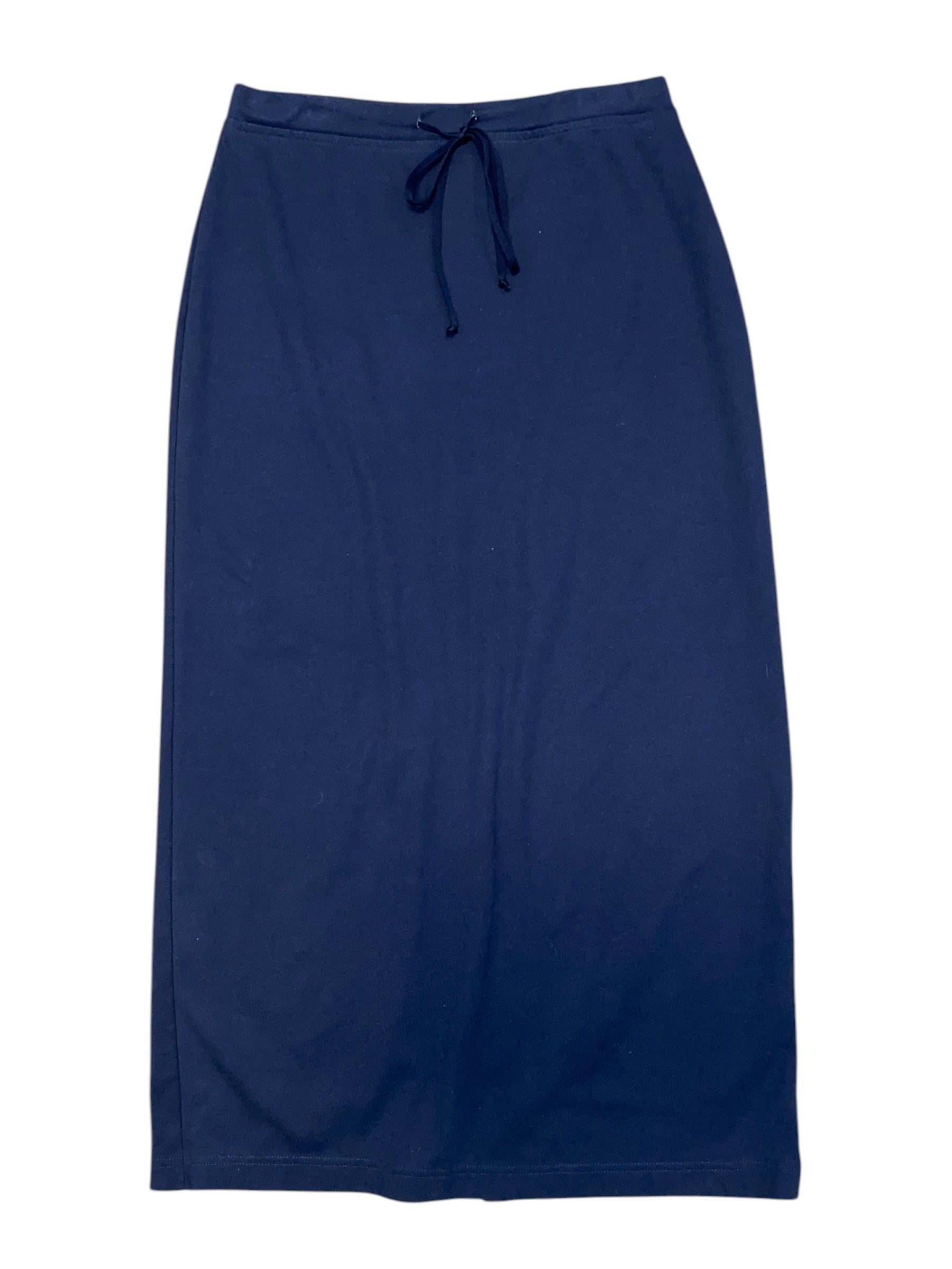 navy mountain lake drawstring skirt, m