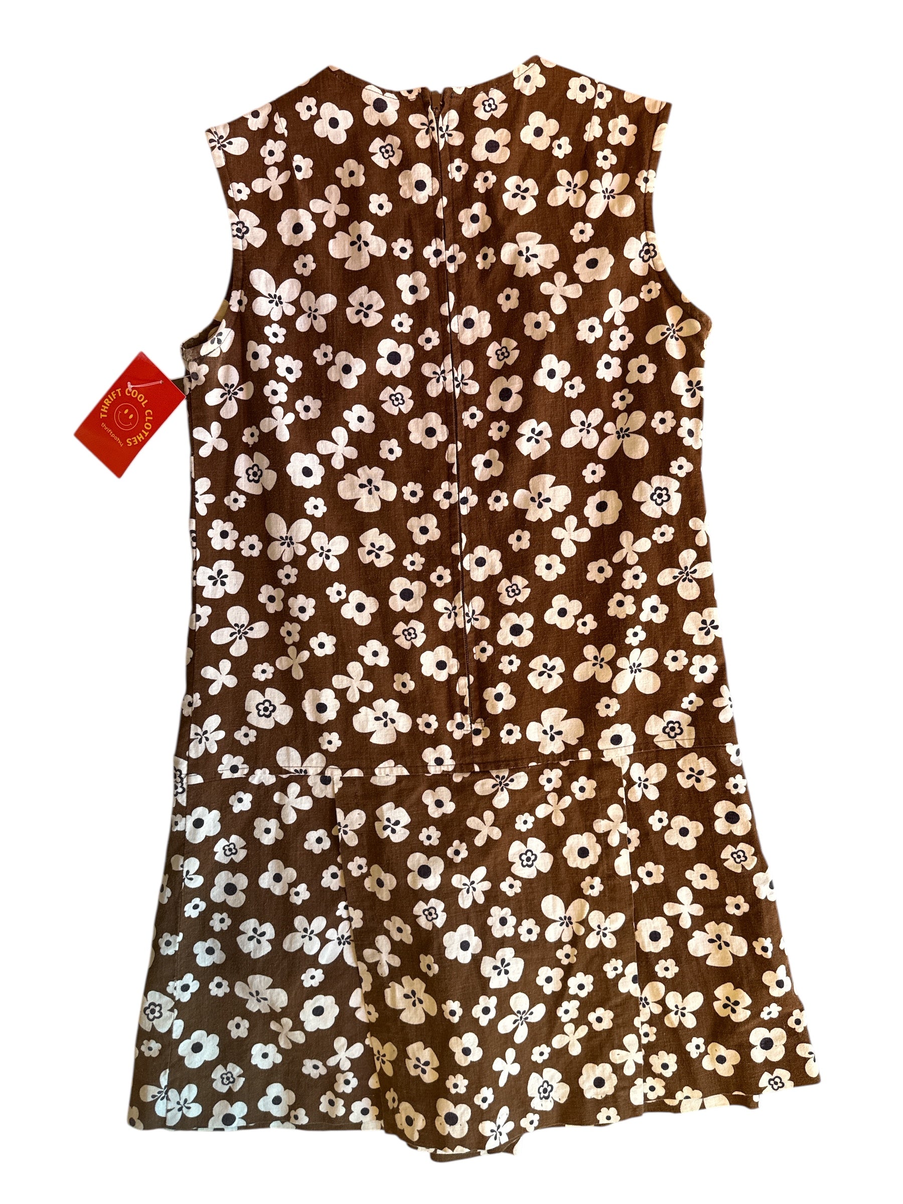 brown russ '70s floral playsuit (S/M)