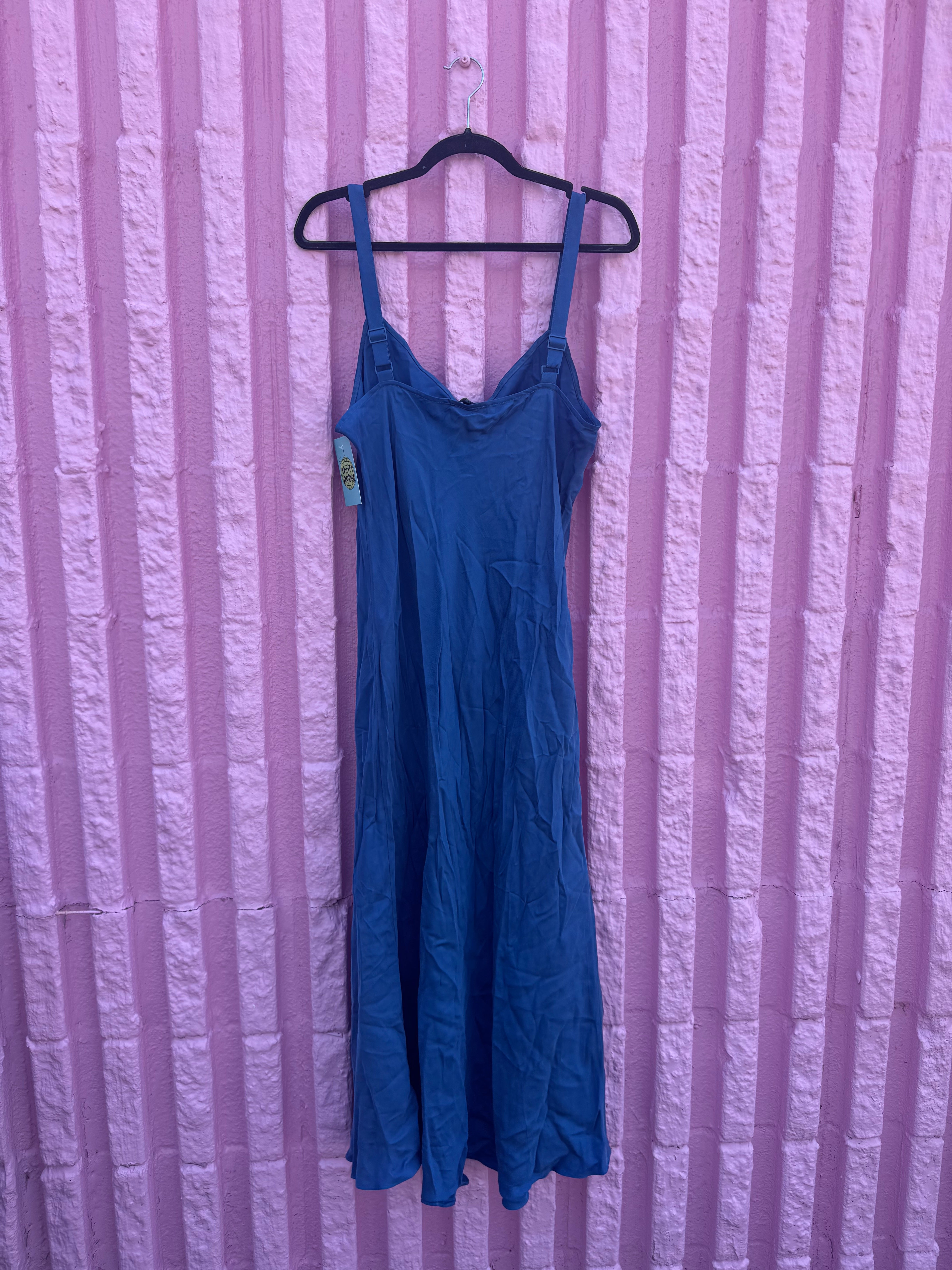 blue j crew nwt midi dress, 12