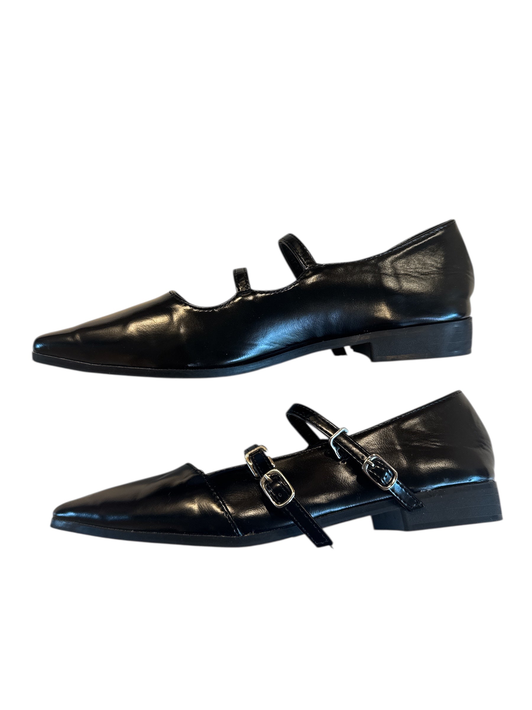 black weiweinviang pointed flats, 8.5