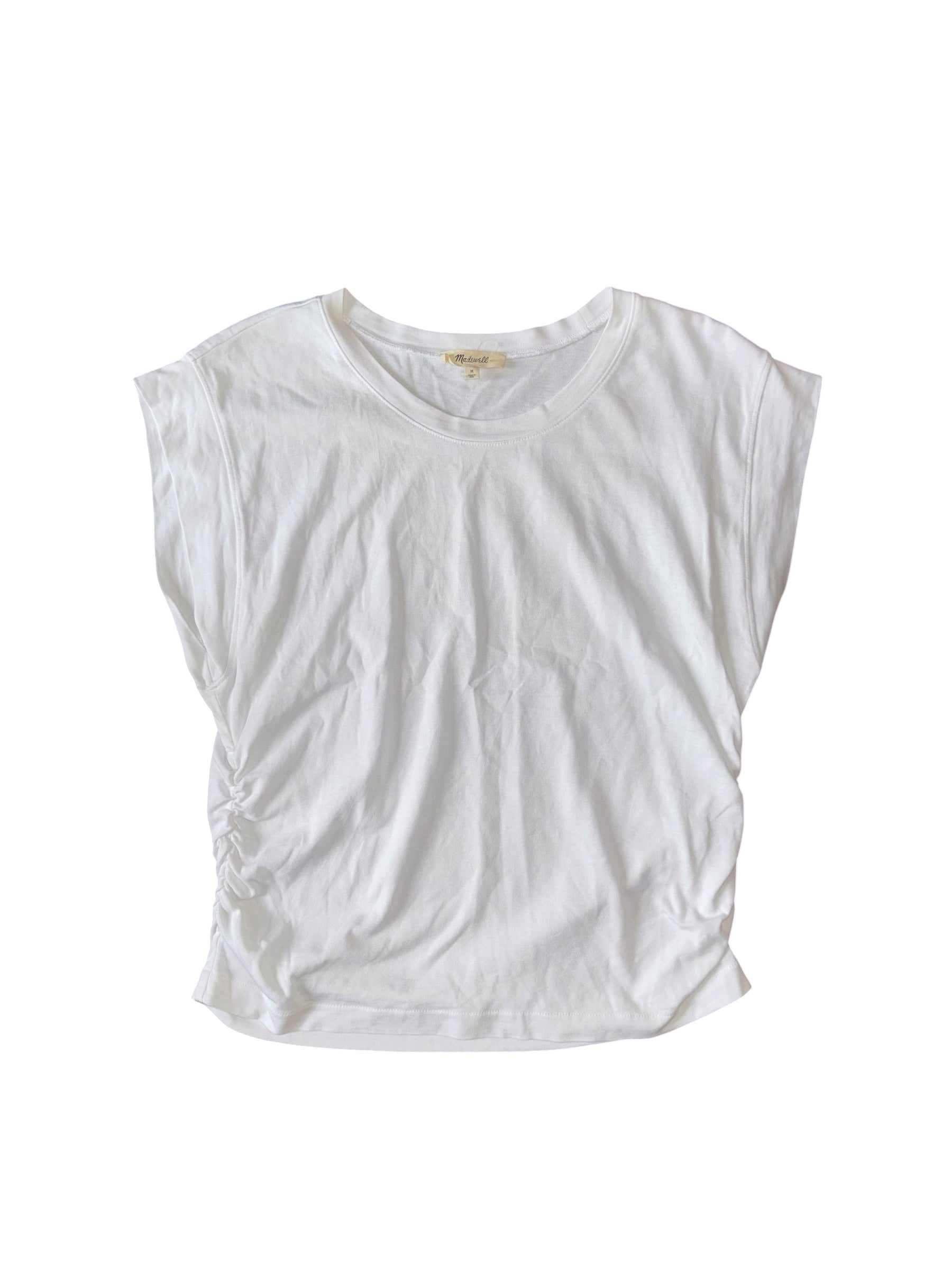white madewell side cinched tank, M