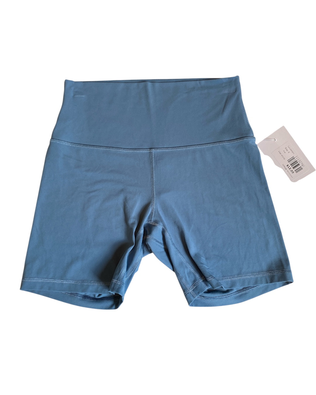 blue lululemon biker shorts, 6