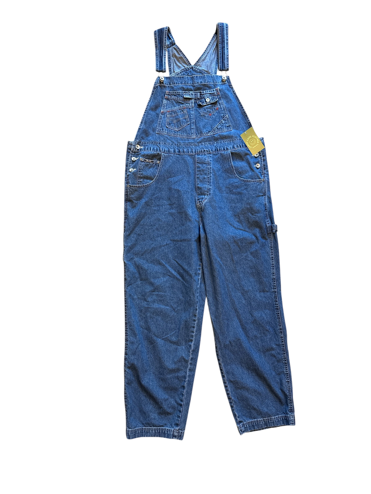 medium wash revolt denim overals, 18 (fits like L/XL)