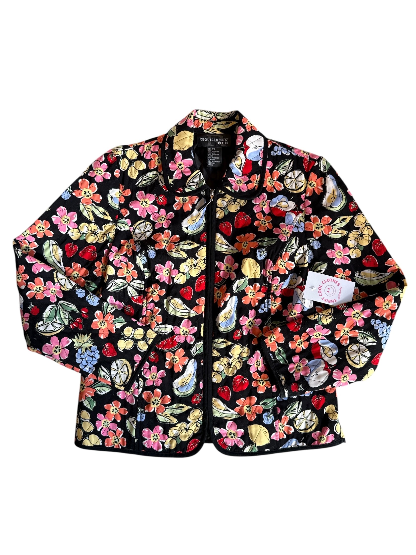 black blue red pink multi requirements flower quilted zip, ps