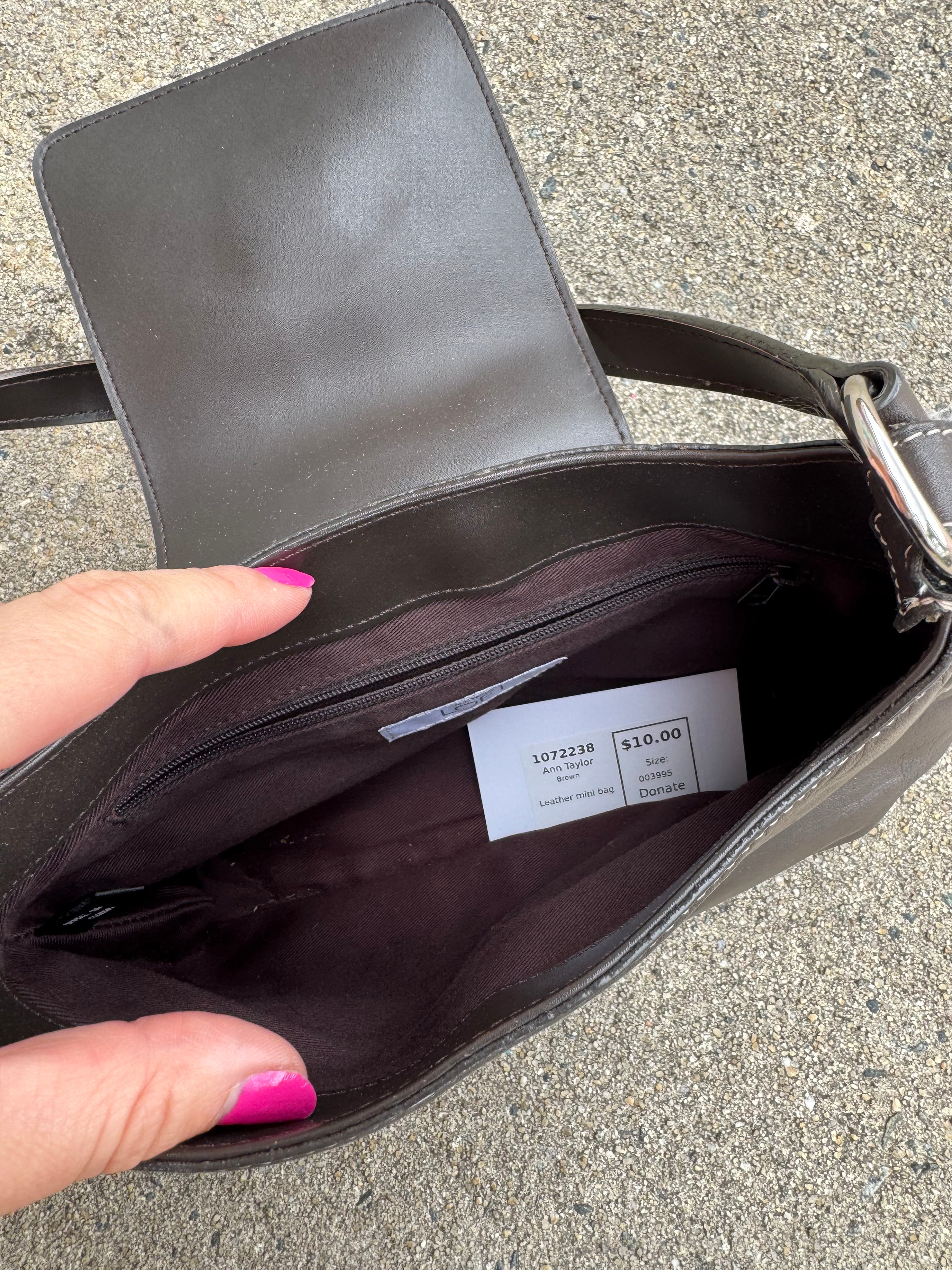 Brown Ann Taylor Leather mini bag