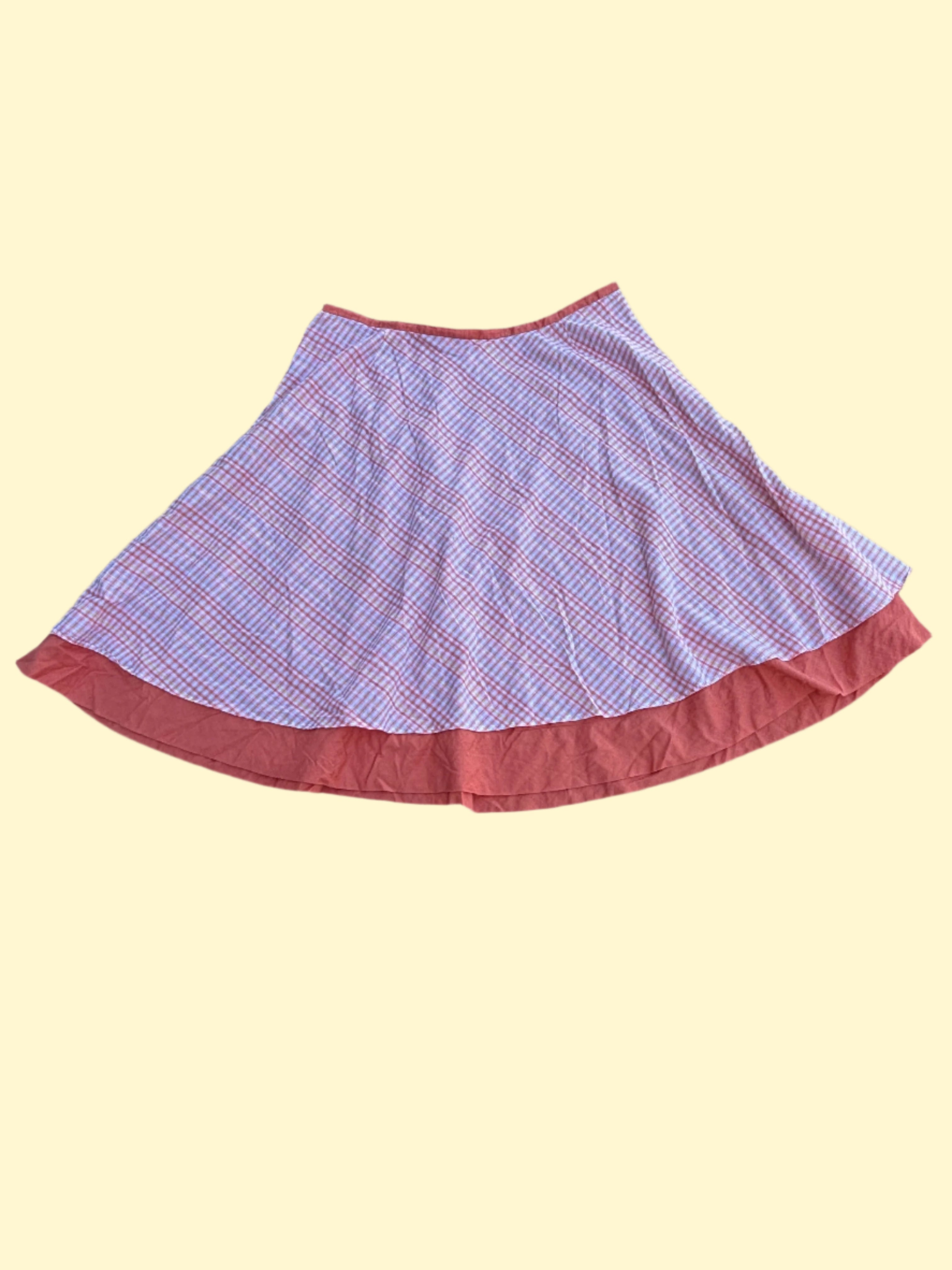 orange liz claiborne plaid mini skirt, 14