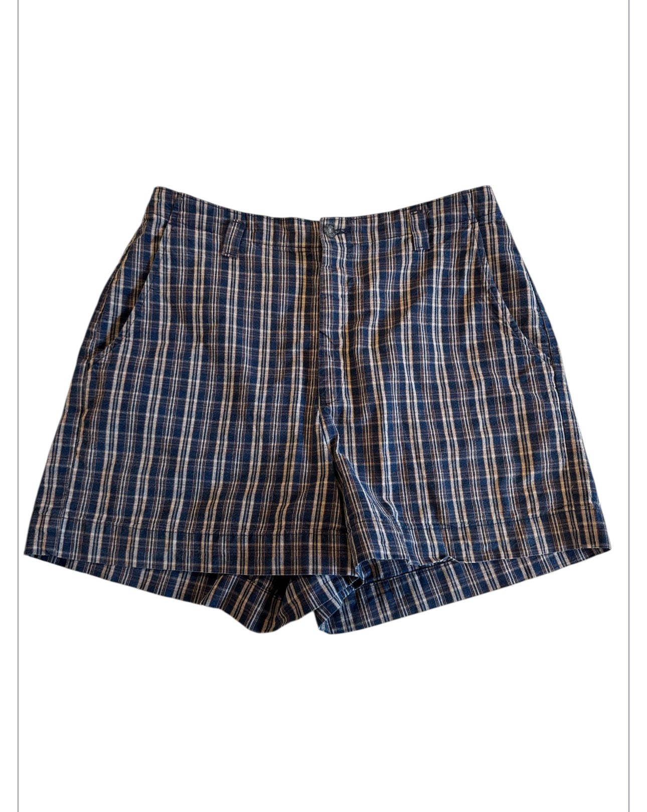 blue lee plaid vtg shorts, 10