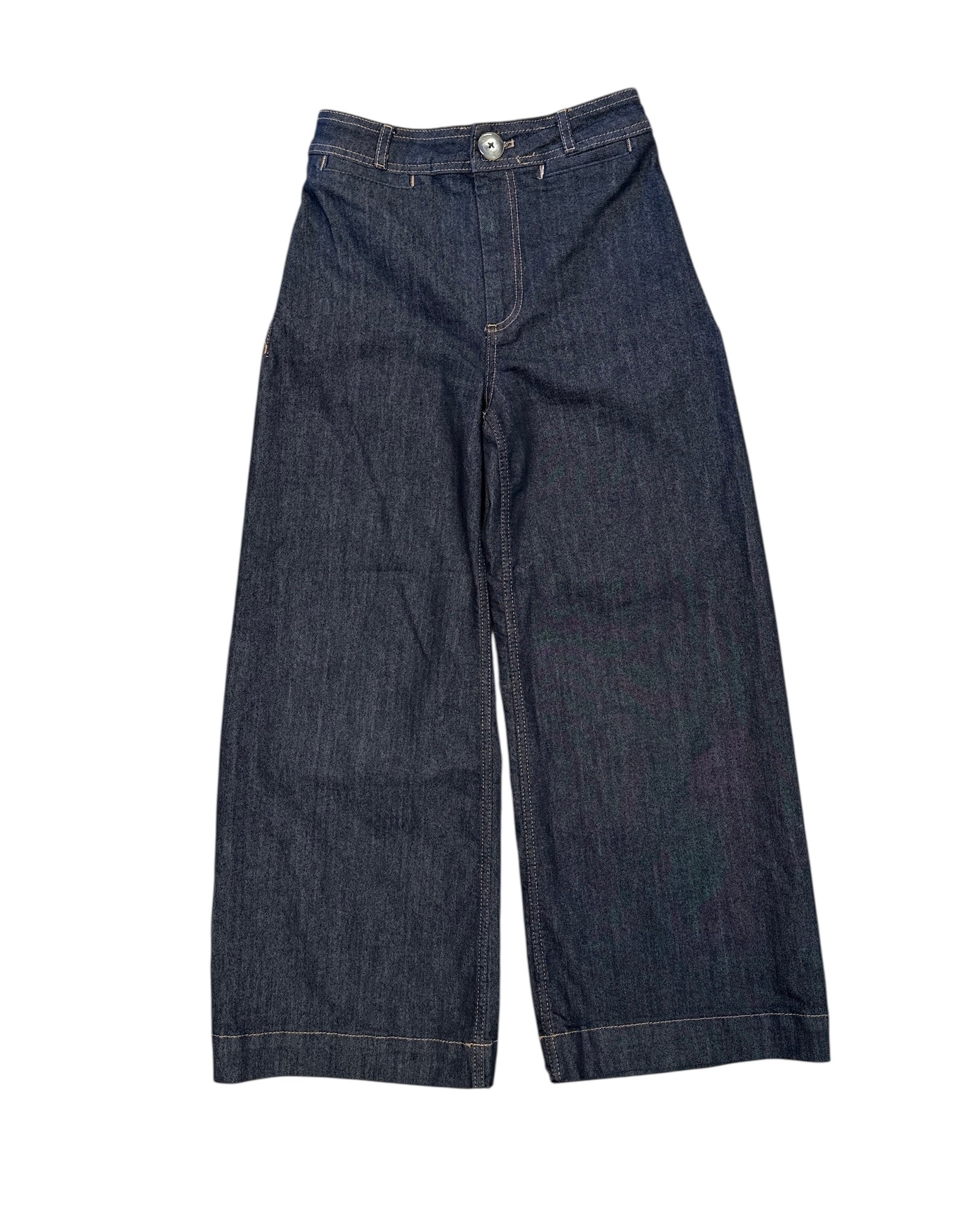 dark wash maeve wide leg cropped jeans, 26