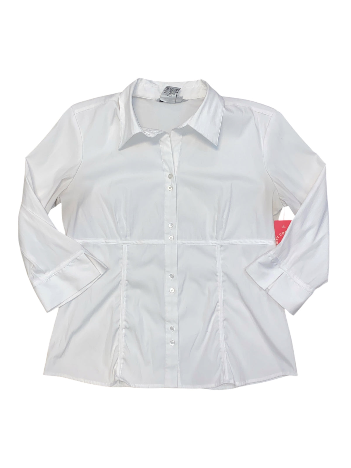 off white fred david fitted button down, L