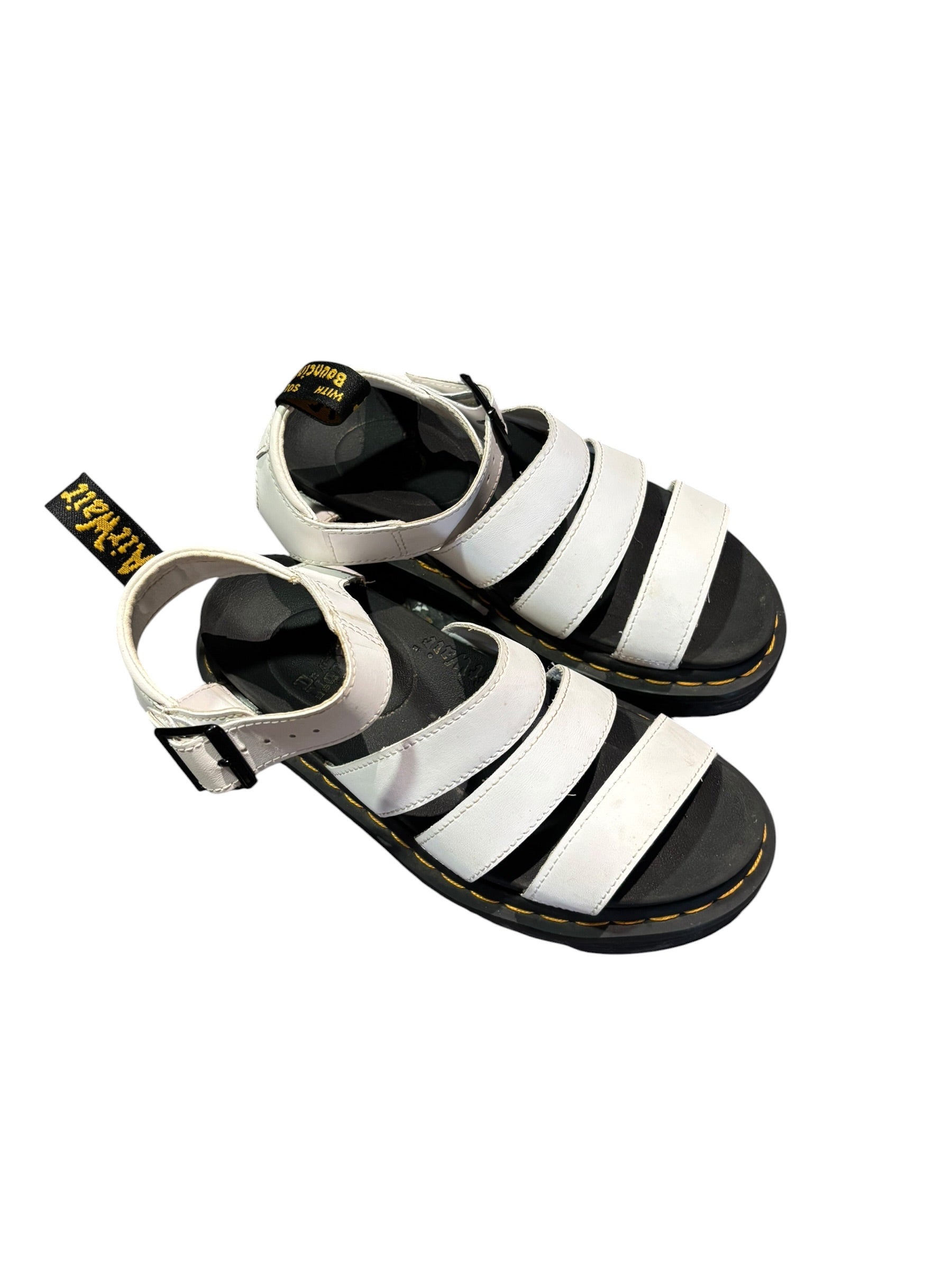 White black Dr martens Strappy chunky sandals, 7