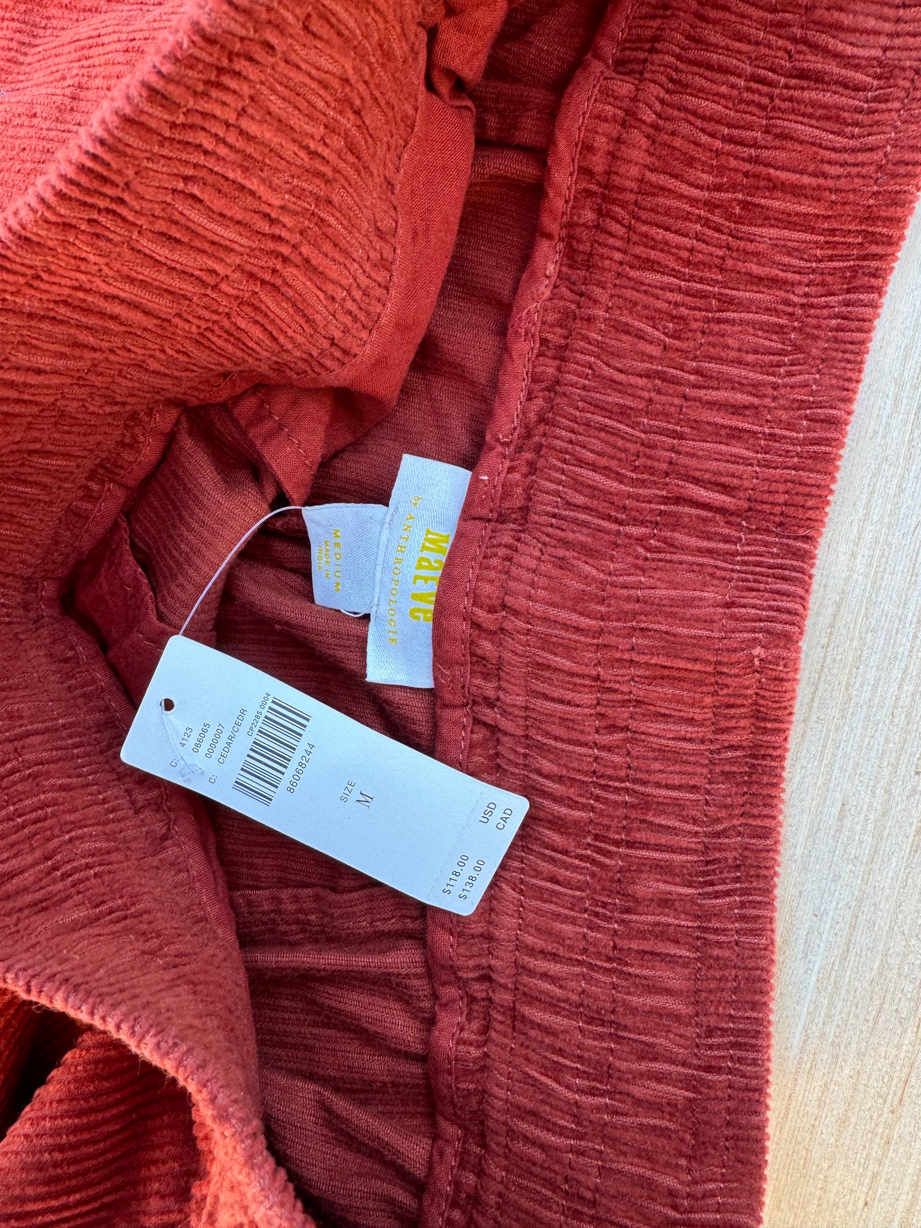 Red Maeve by anthropologie Cords nwt, Medium