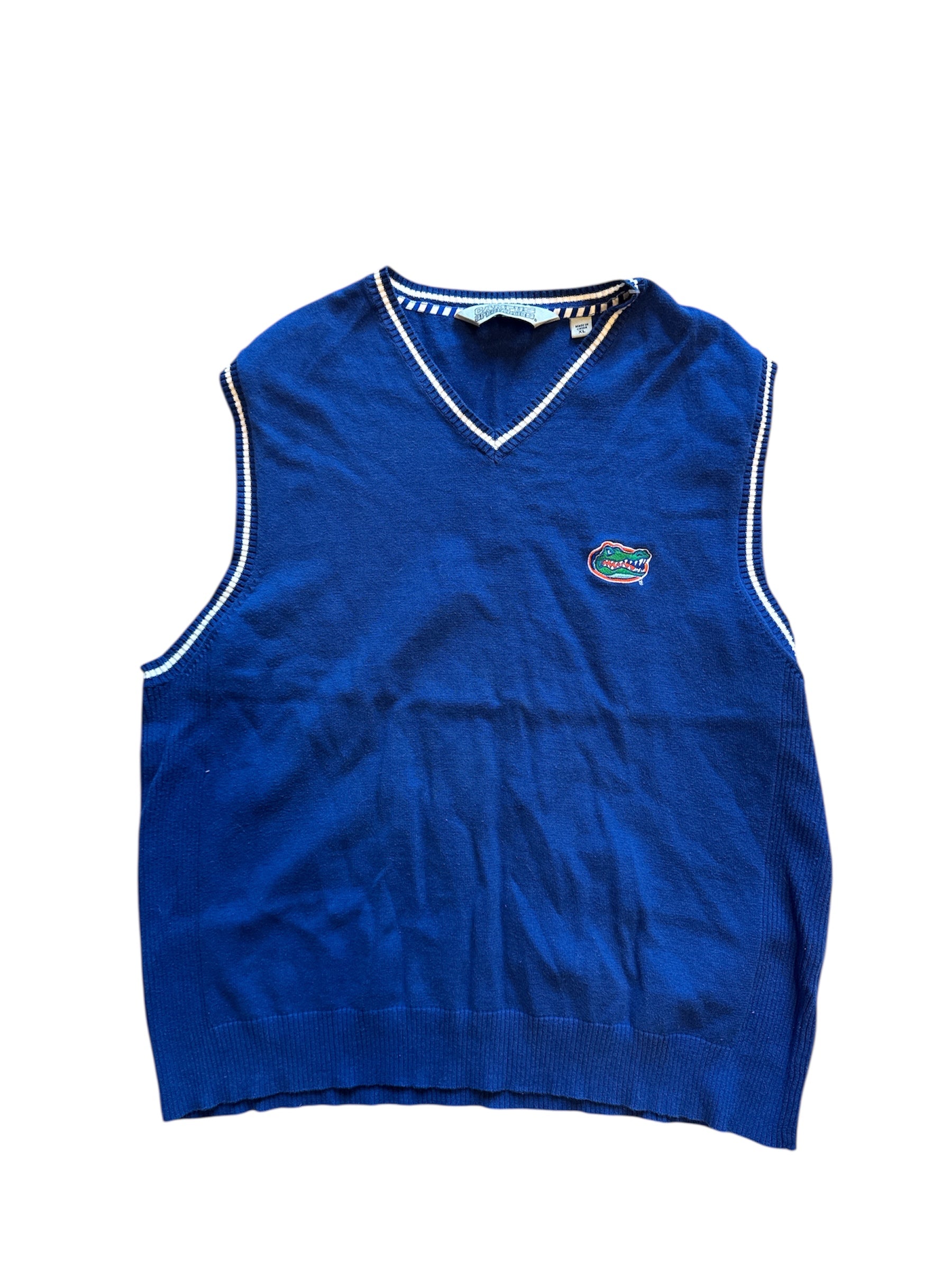 blue campus specialties florida gators sweater vest, xl