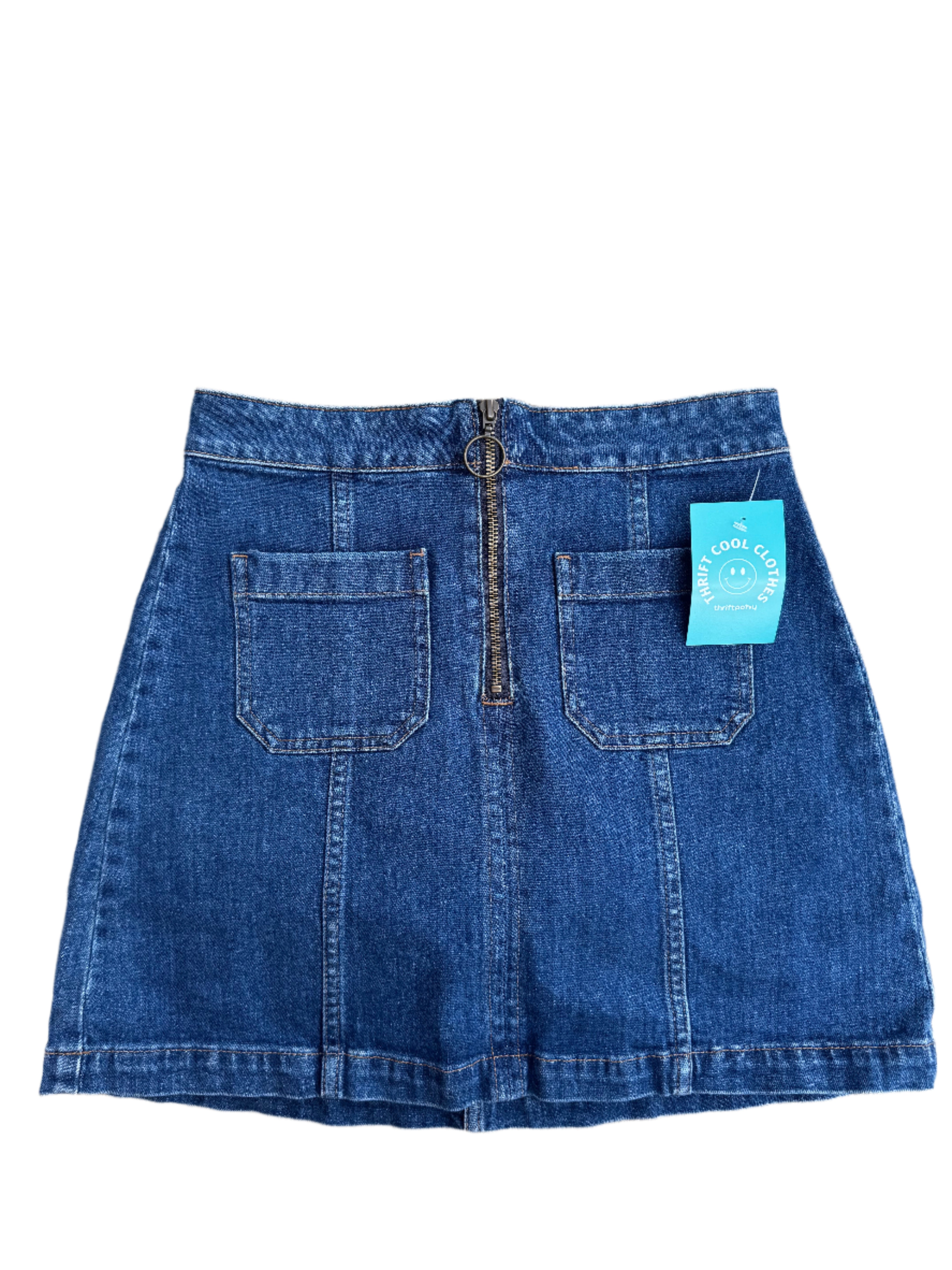 Blue Madewell Denim zip mini skirt, 26
