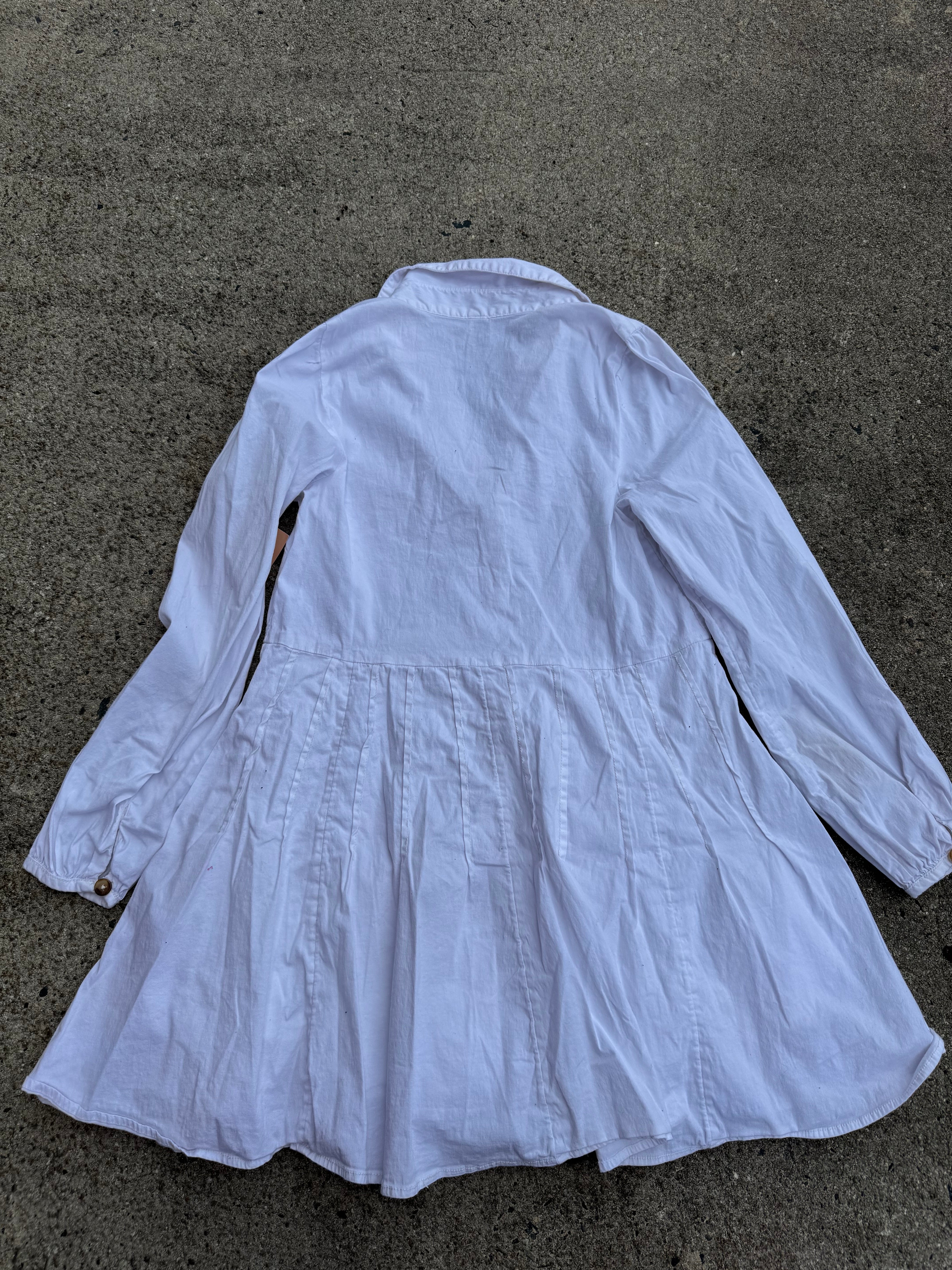 White Free people Collar aline dress, Xs