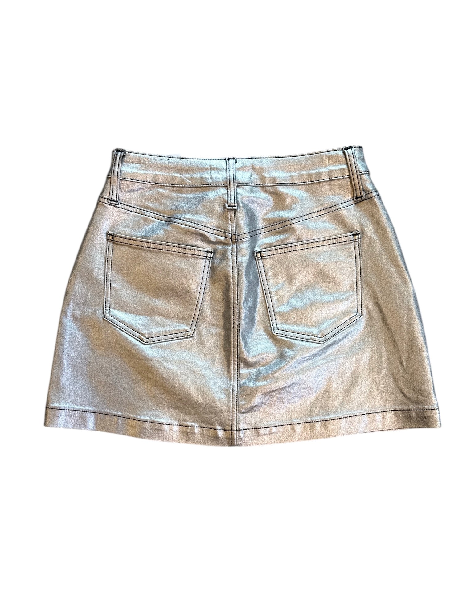 silver so` faux leather skort, 5/27w