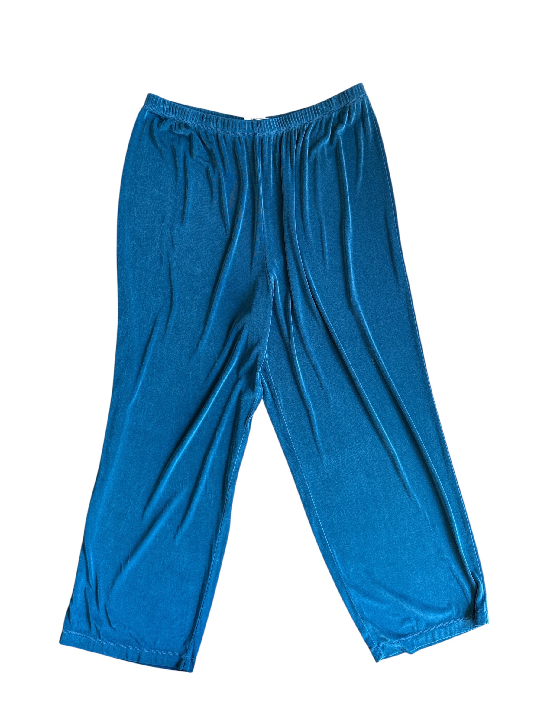 blue alfred dunner slinky elastic pants, L