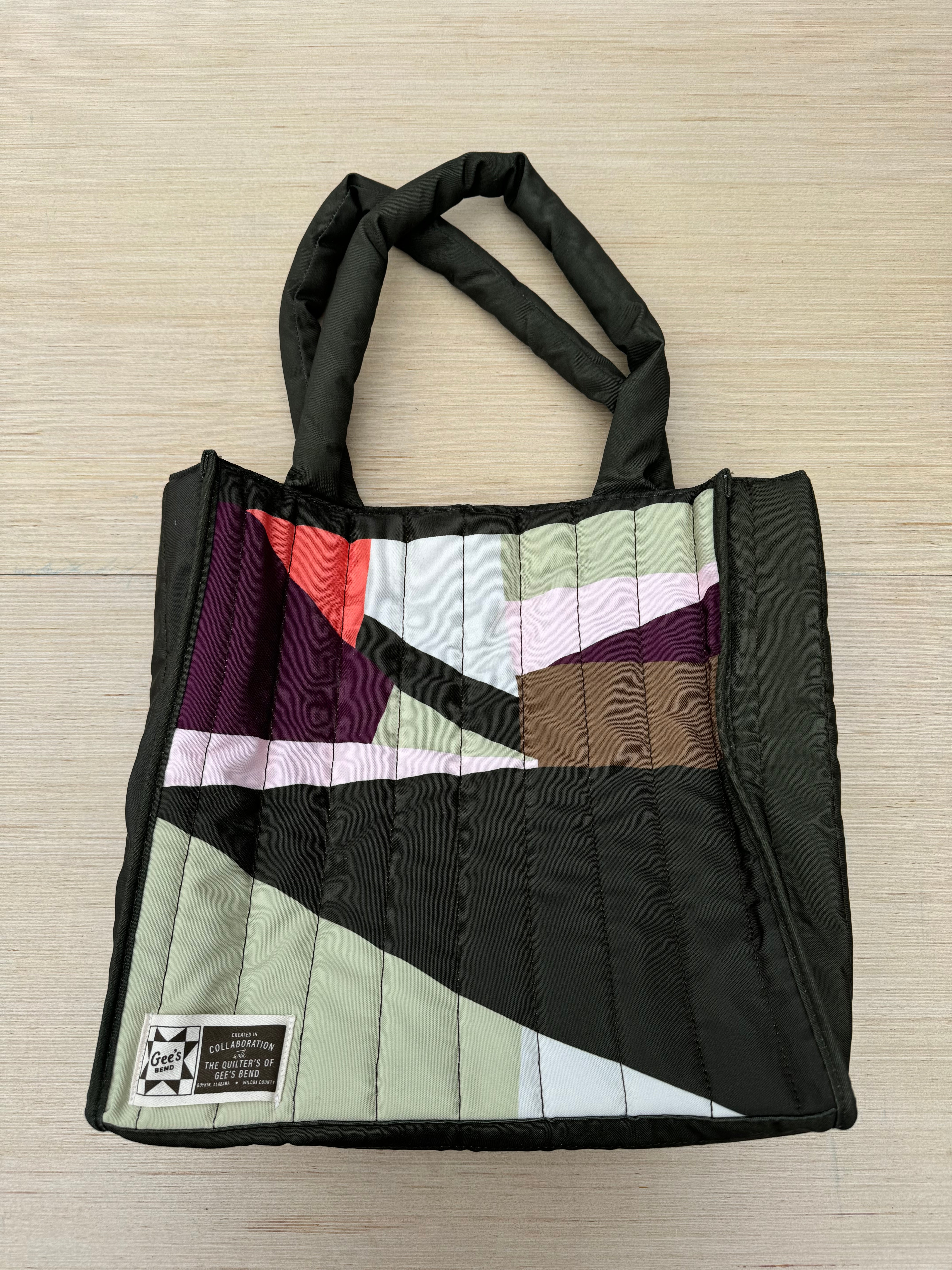 green gees quilted computer bag