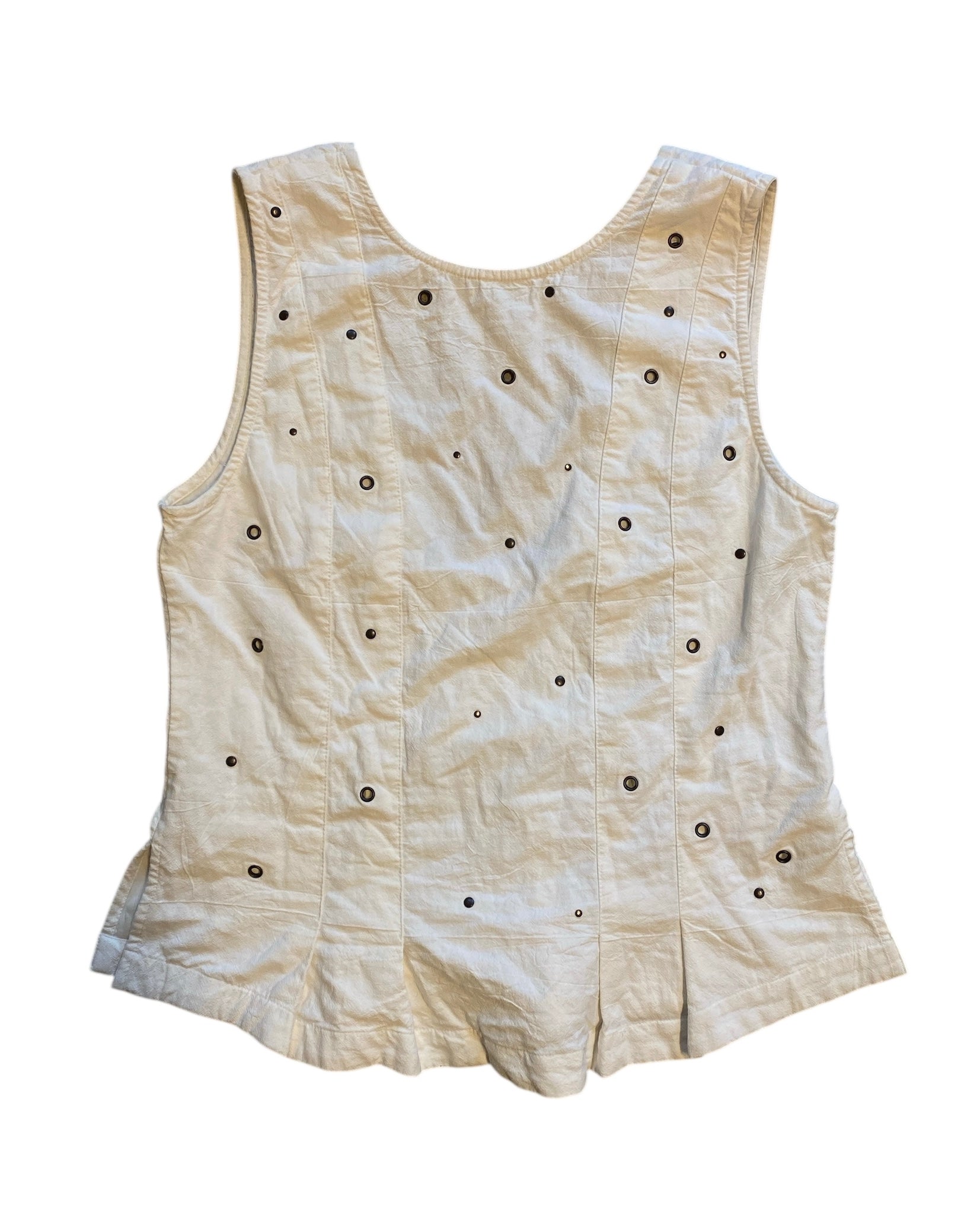 white free people grommet tank, L