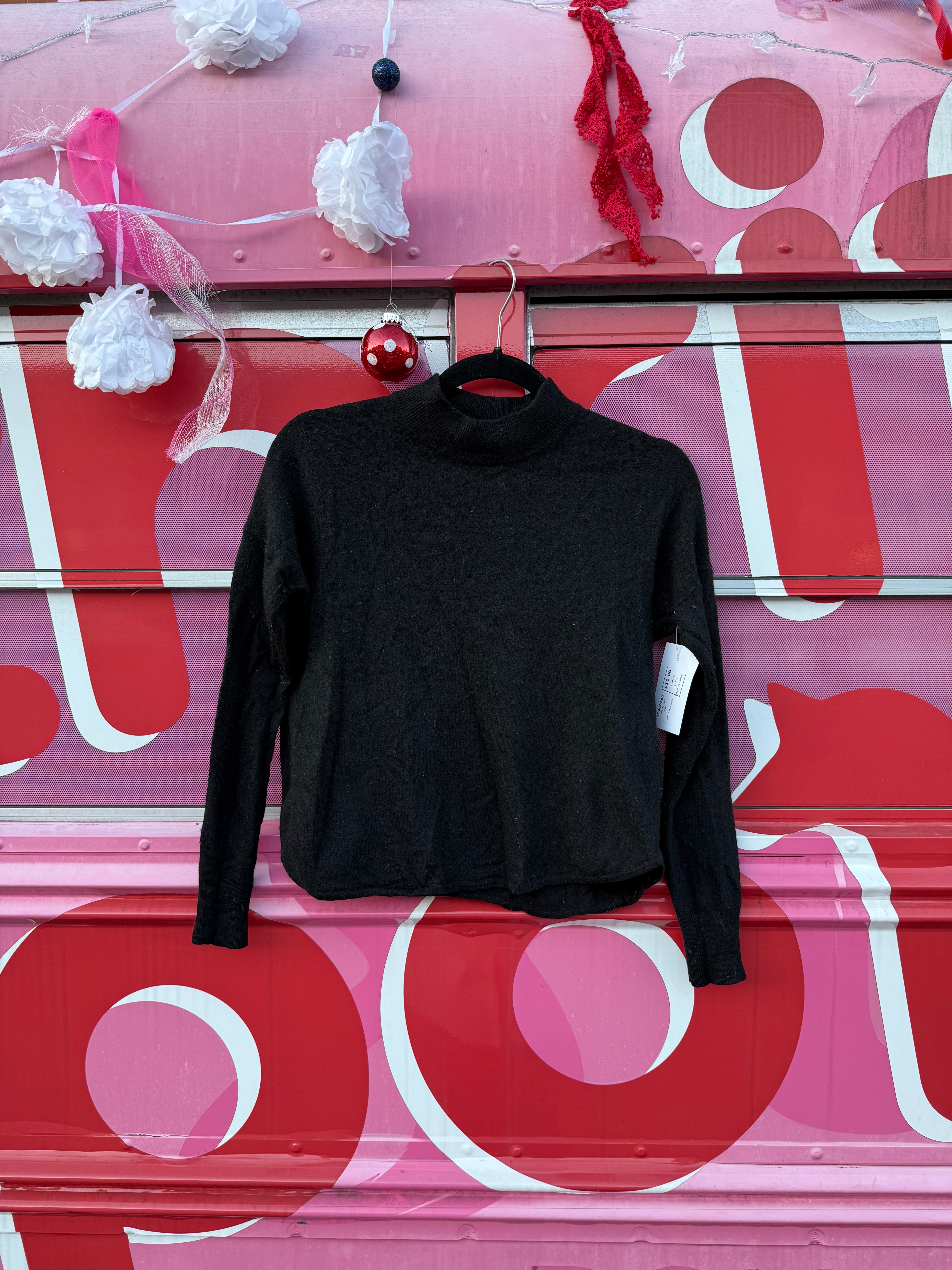 black madewell knit mock neck, xs