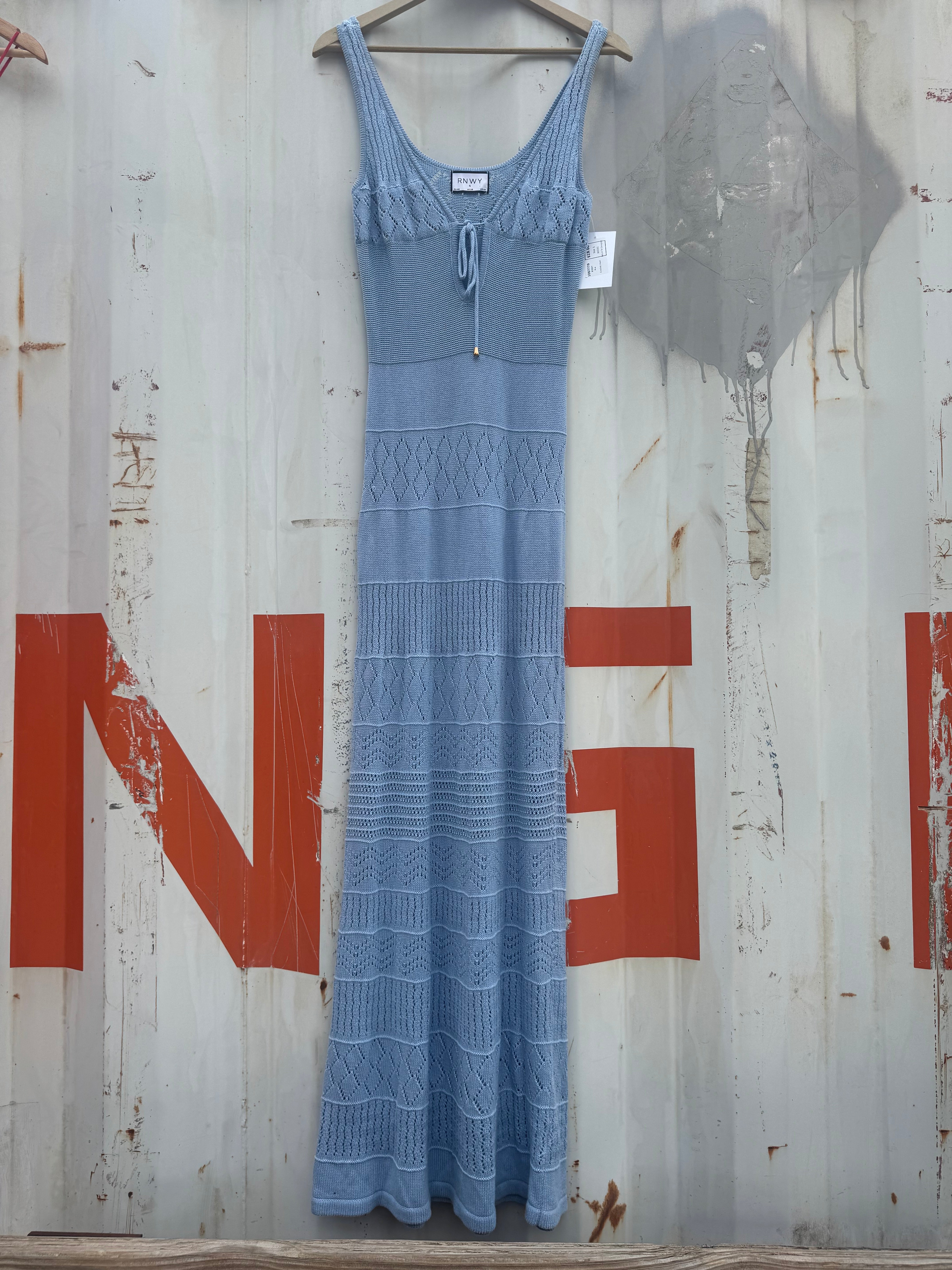 Blue RNWY Crochet maxi, S