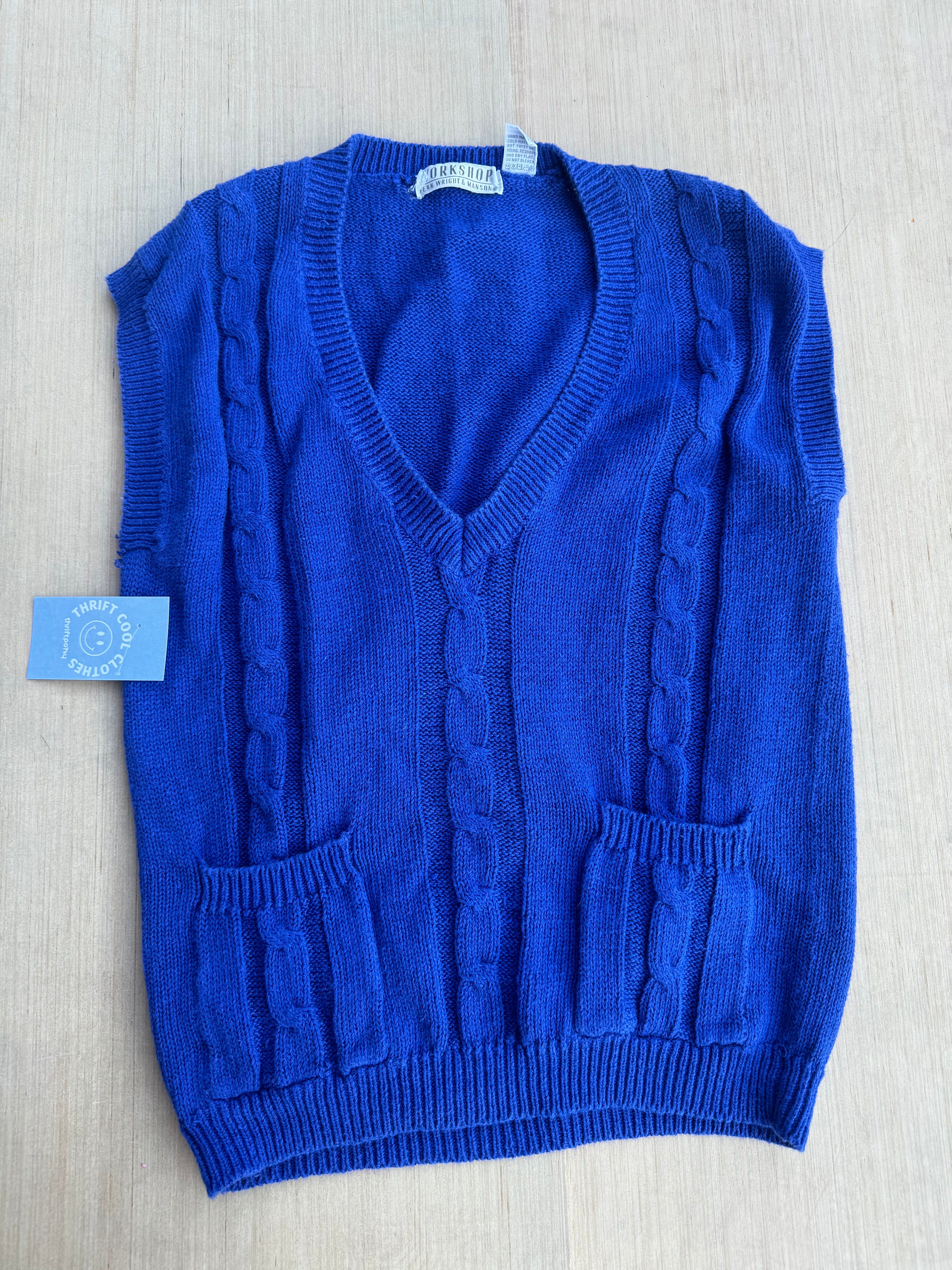 blue workshop Sweater vest, s