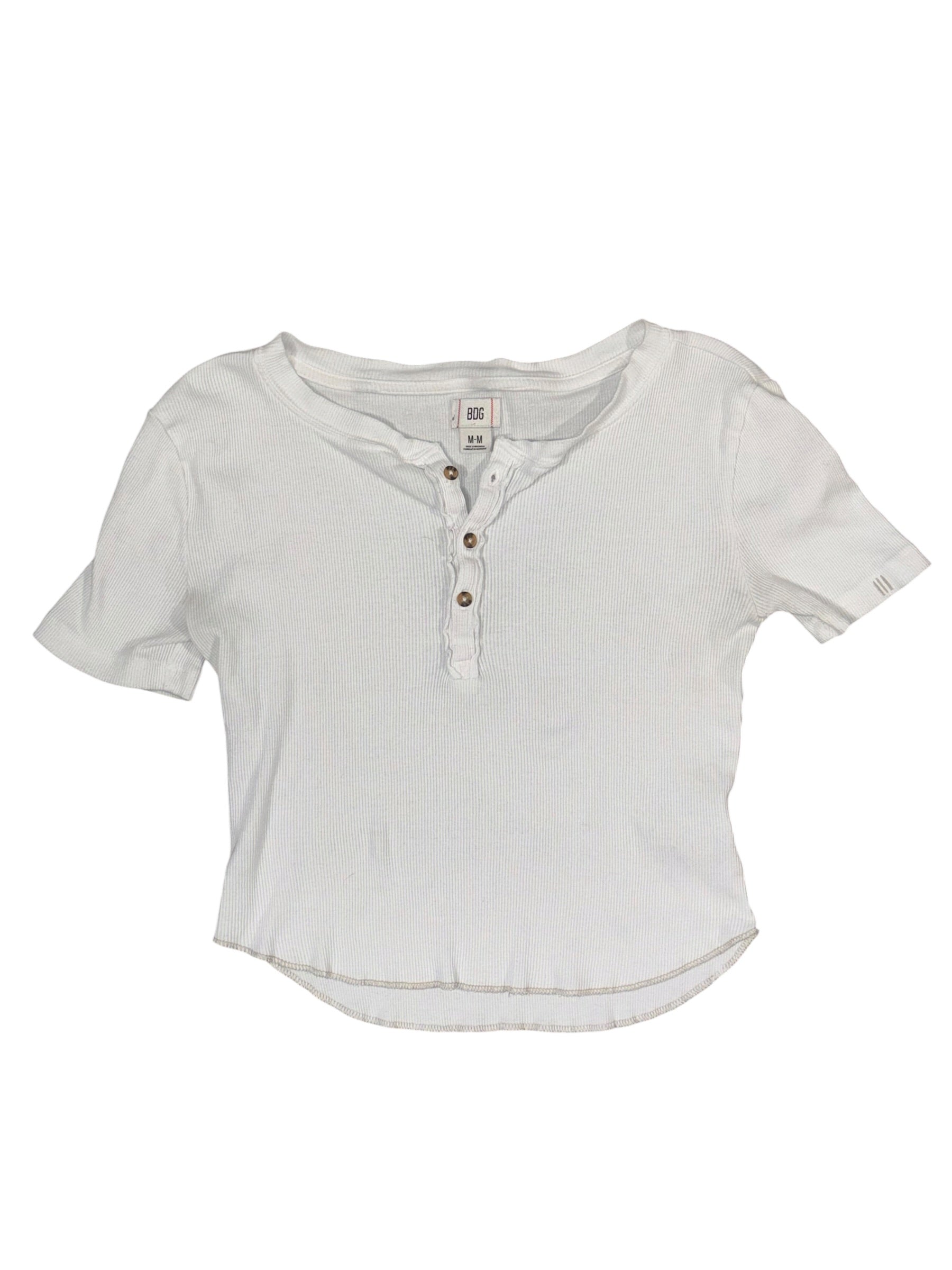 whit bdg button up ribbed tank, m