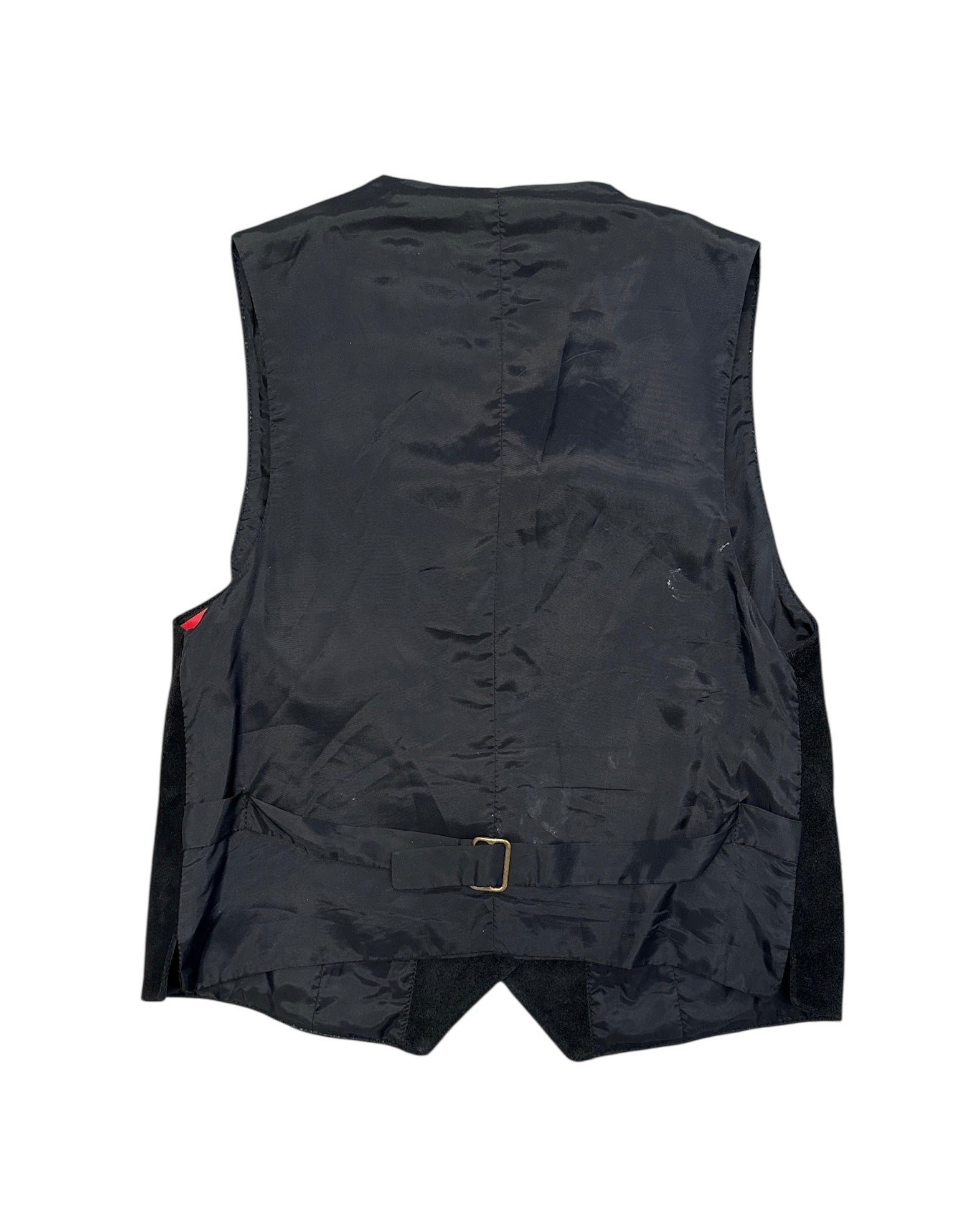 black new frontier leather vest, L