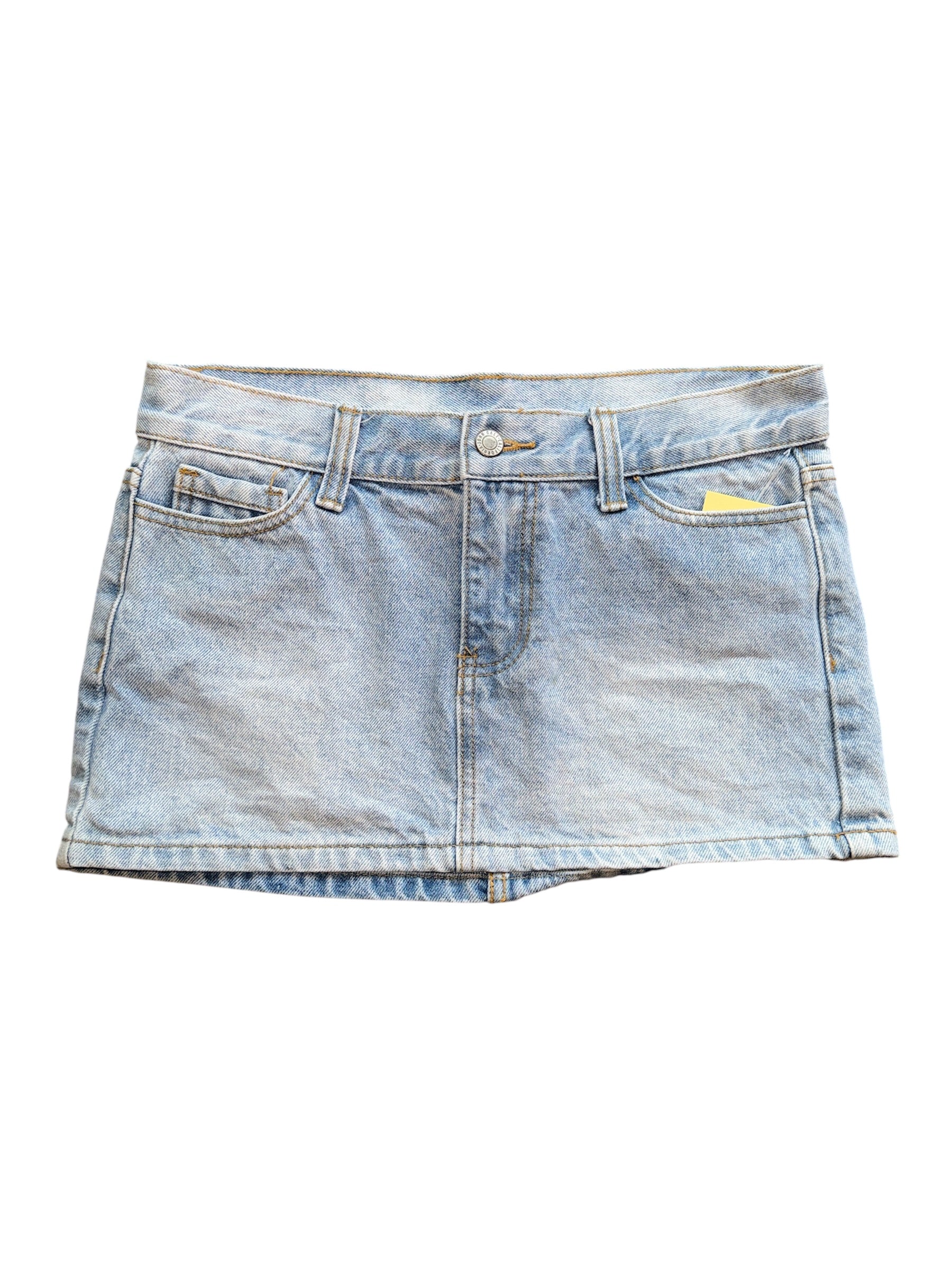 blue j galt denim mini skirt, s